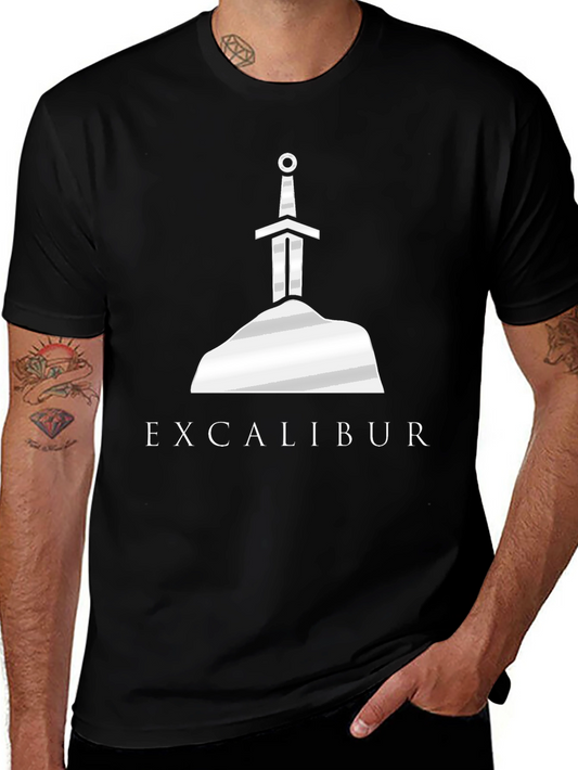 Excalibur Sword in Stone Graphic Tee - Legend Shirt