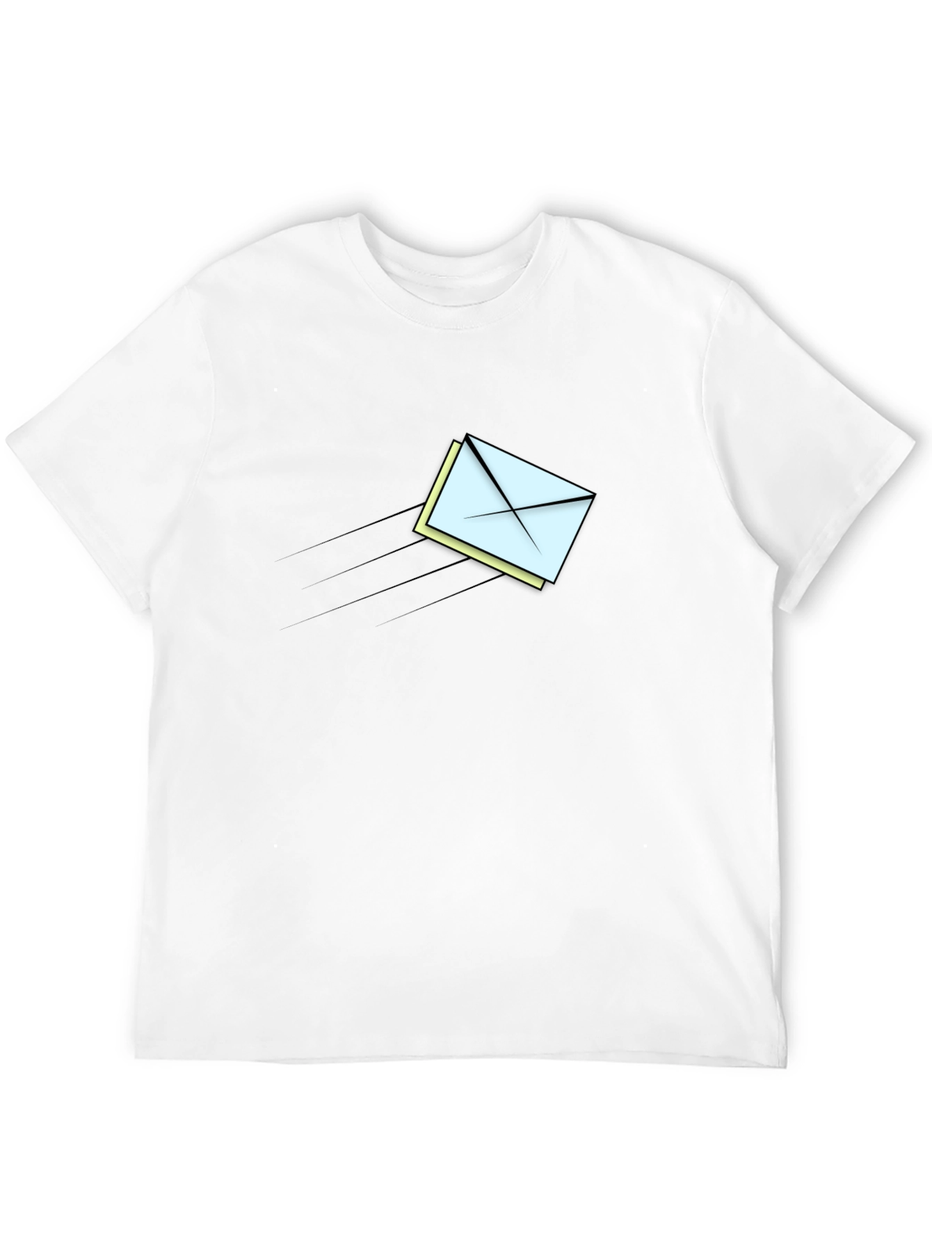 Mens Graphic T-Shirt - Flying Envelope Design