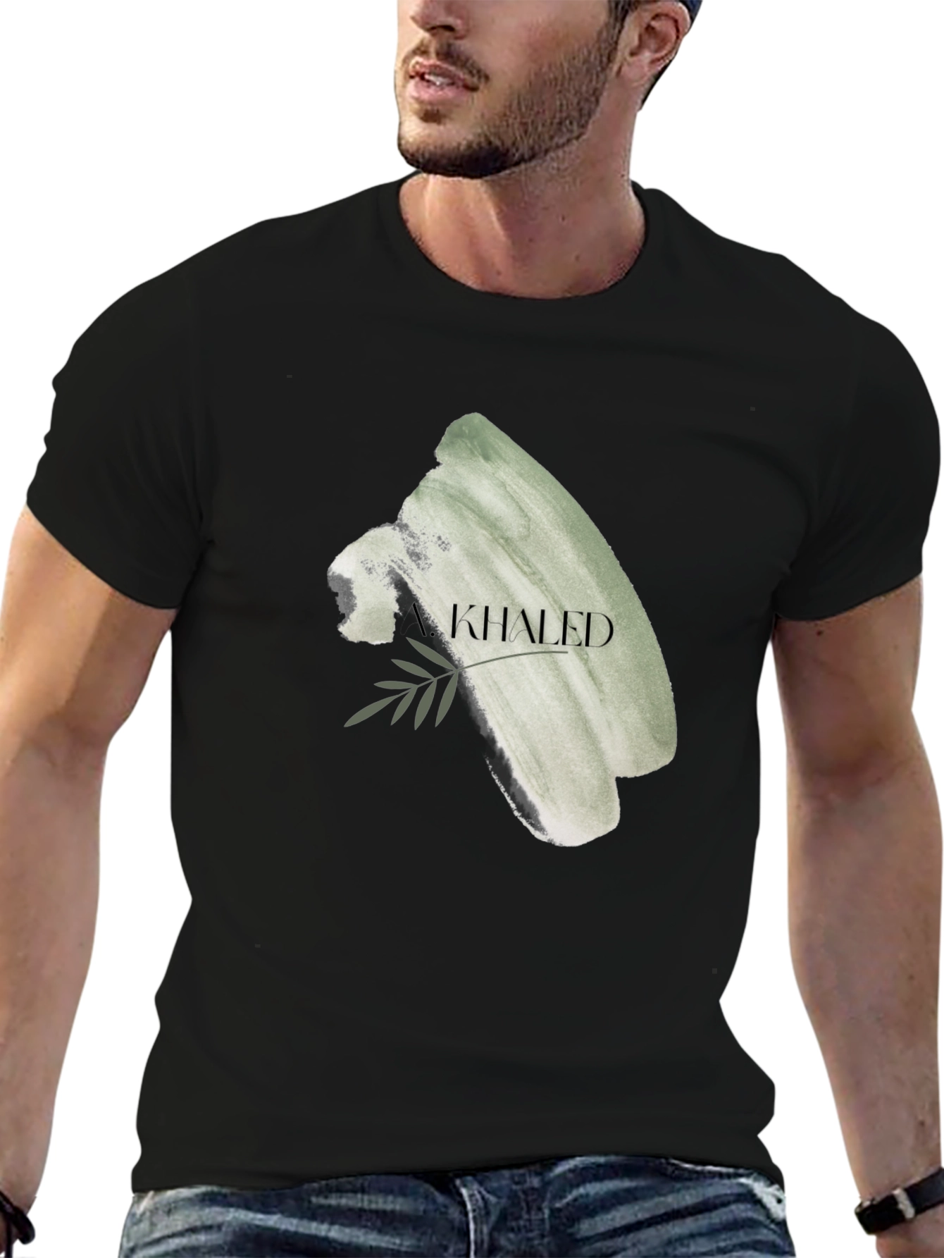 Khaled Graphic Print Black T-Shirt