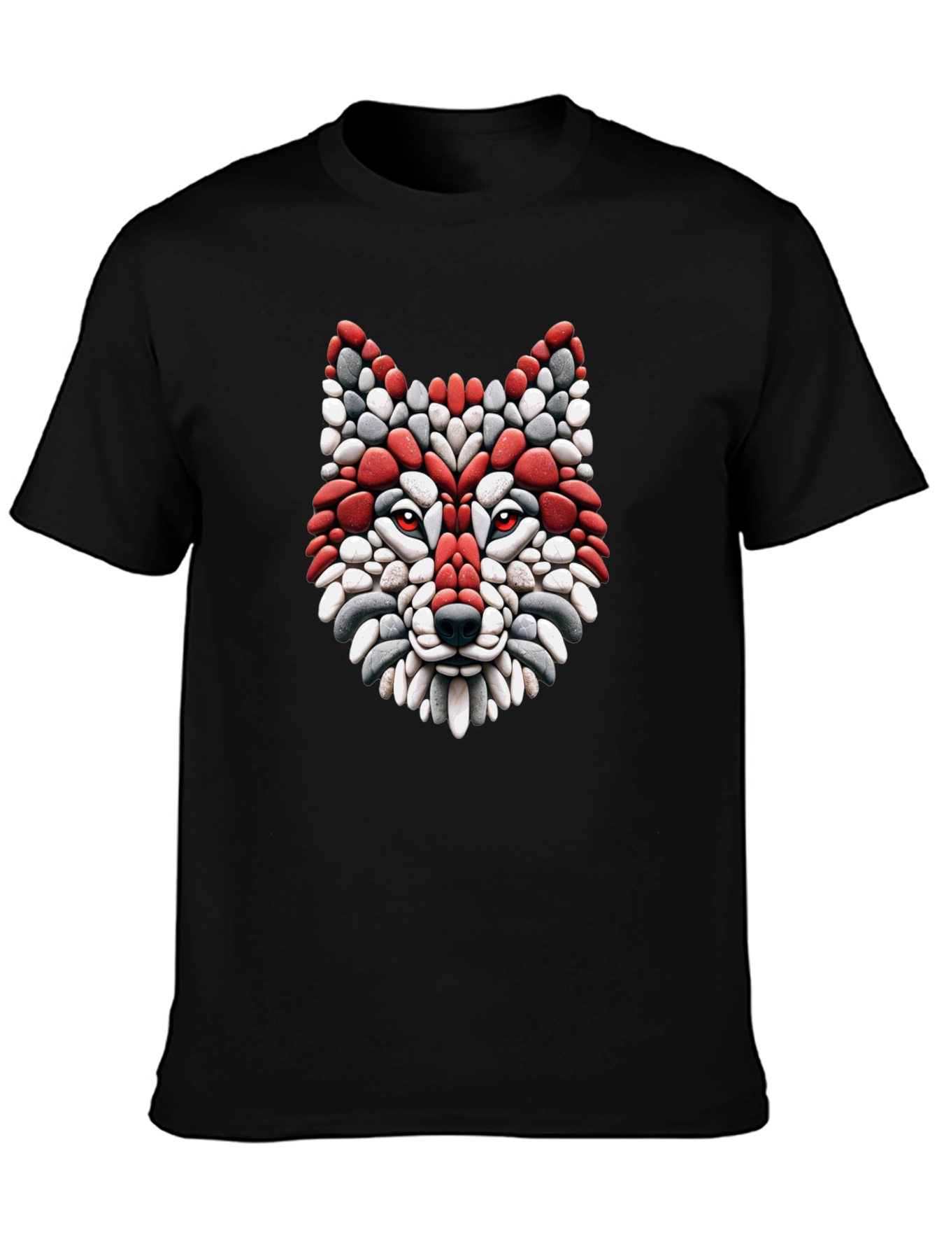 Red Wolf Stone Mosaic T-Shirt