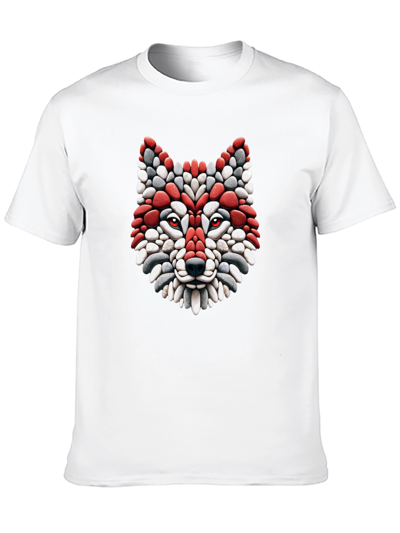 Red Wolf Stone Mosaic T-Shirt