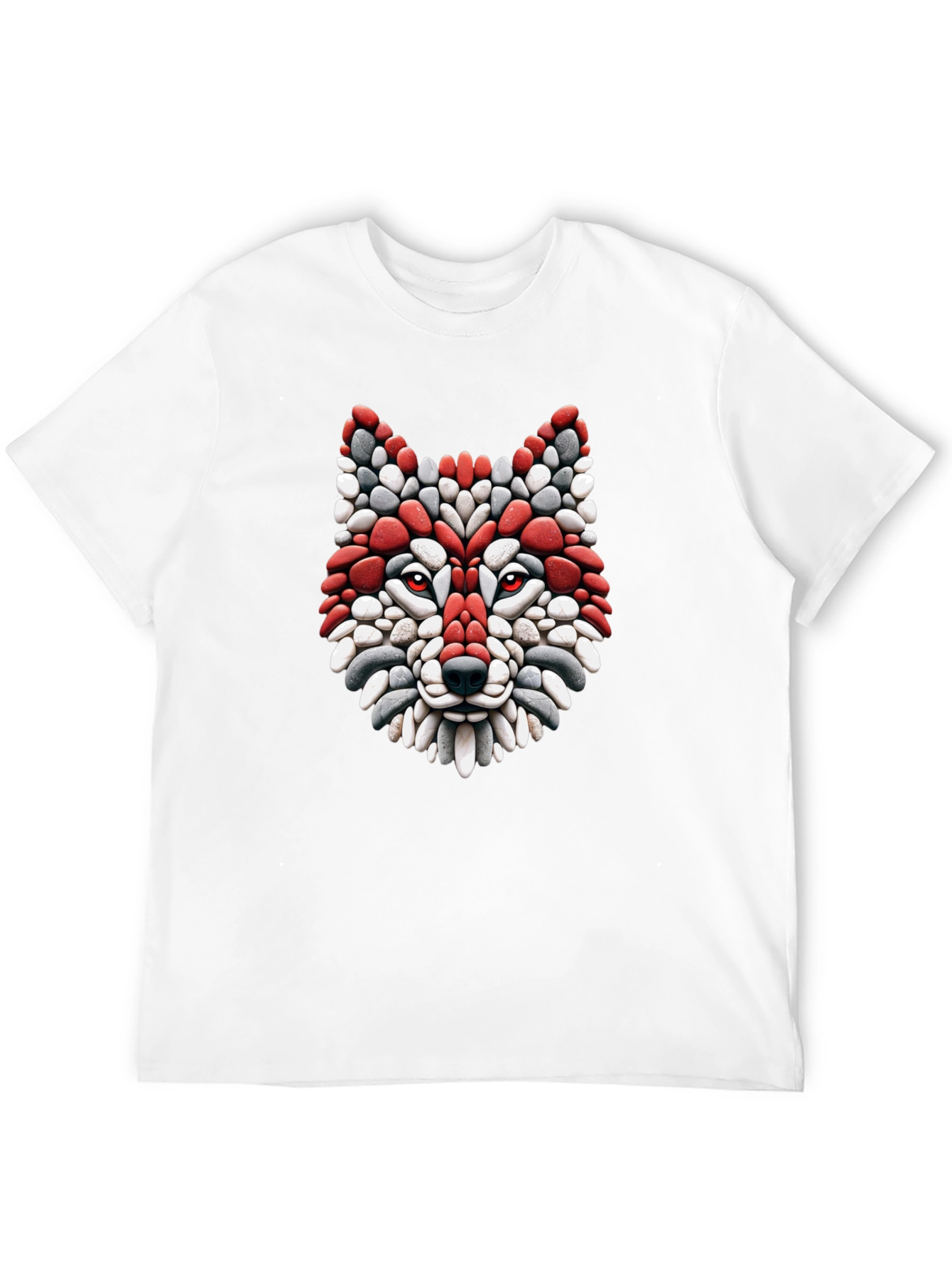 Red Wolf Stone Mosaic T-Shirt