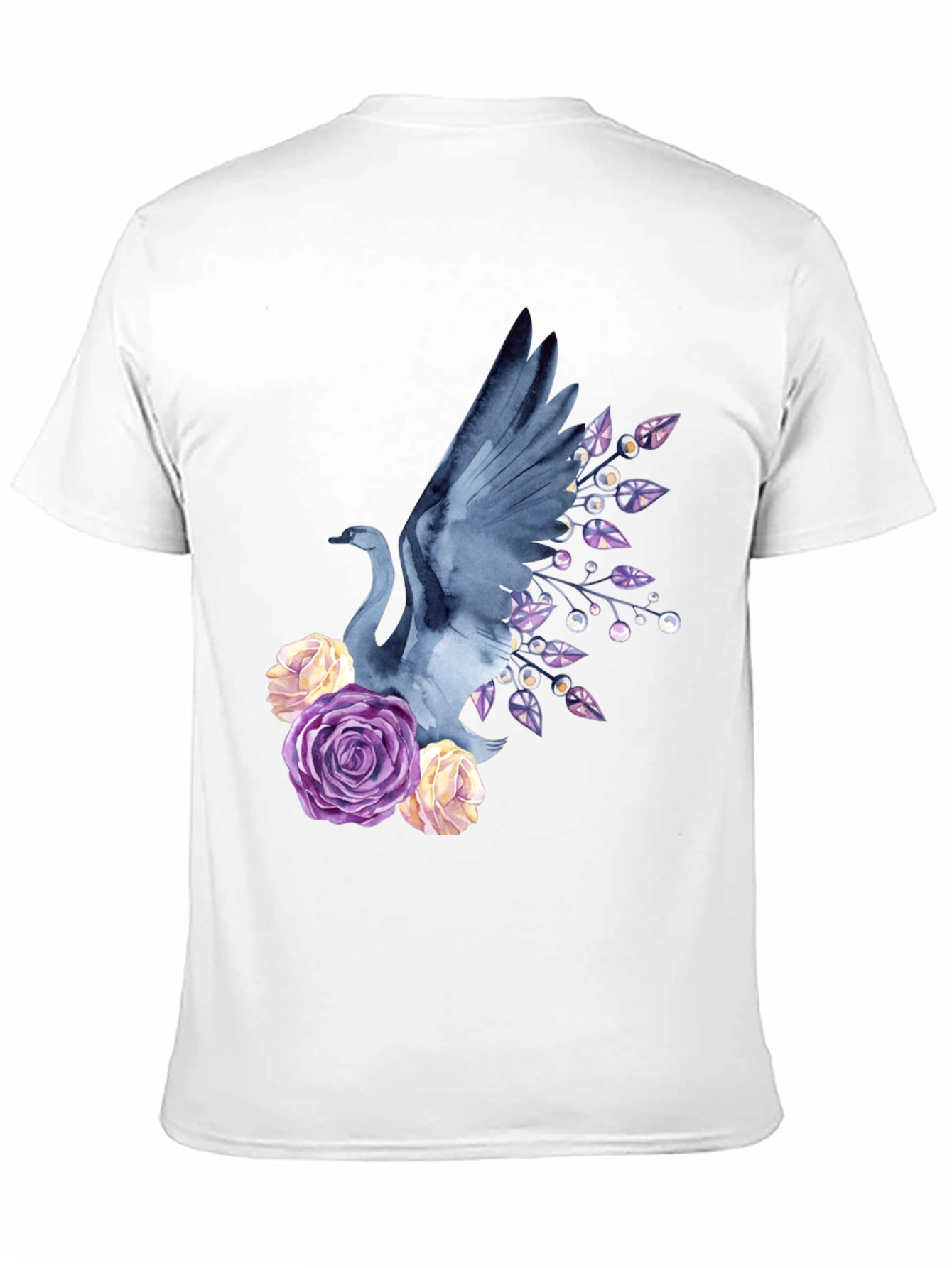 Swan & Floral Graphic Tee