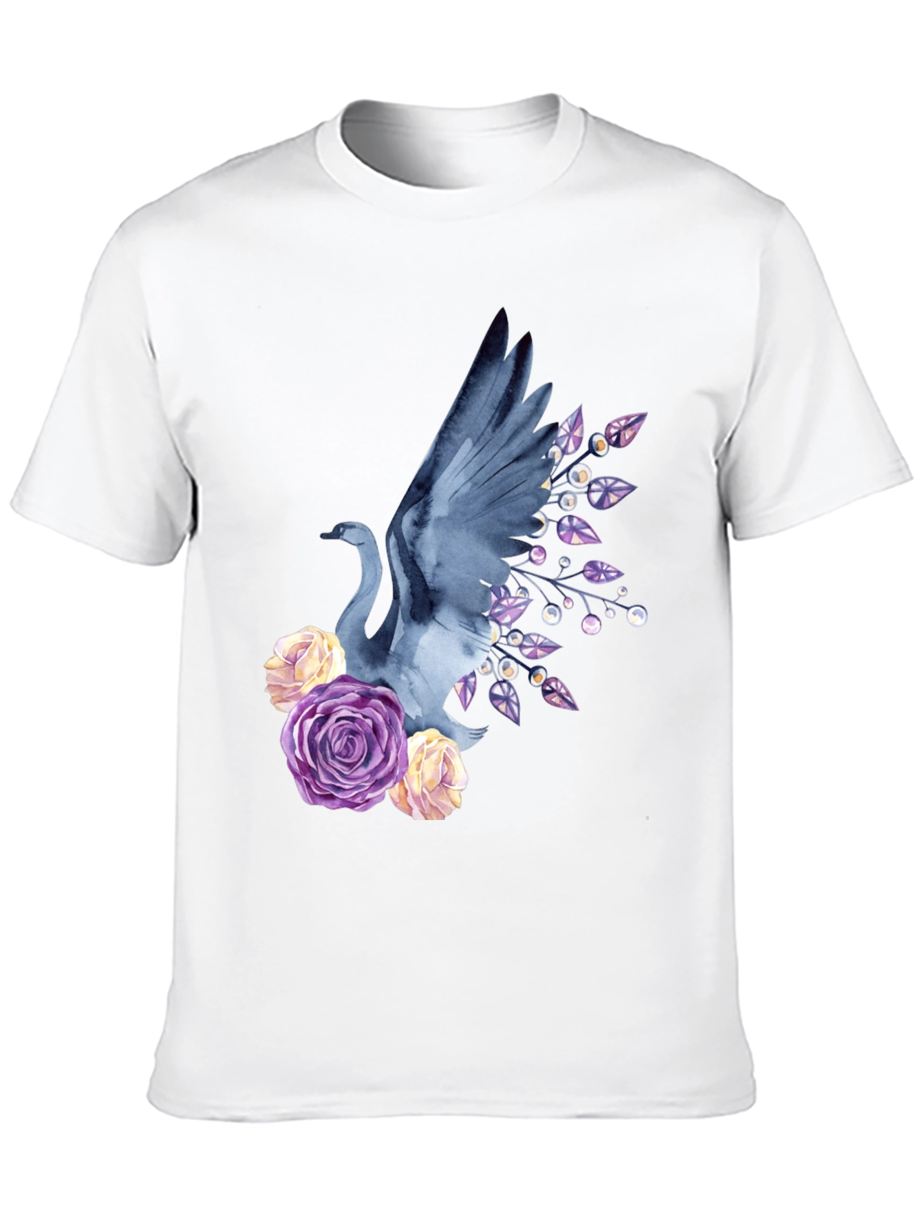 Swan & Floral Graphic Tee