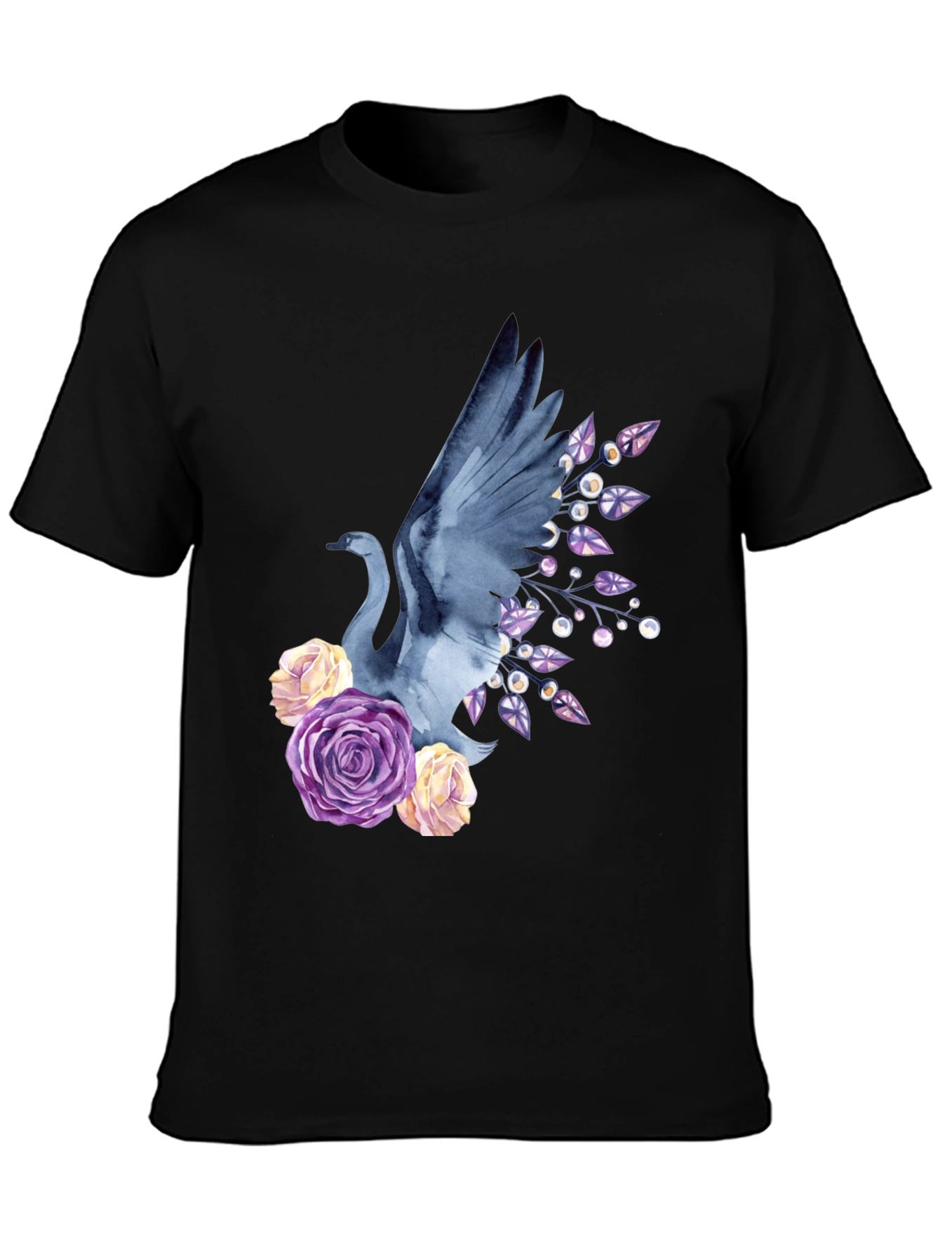 Swan & Floral Graphic Tee
