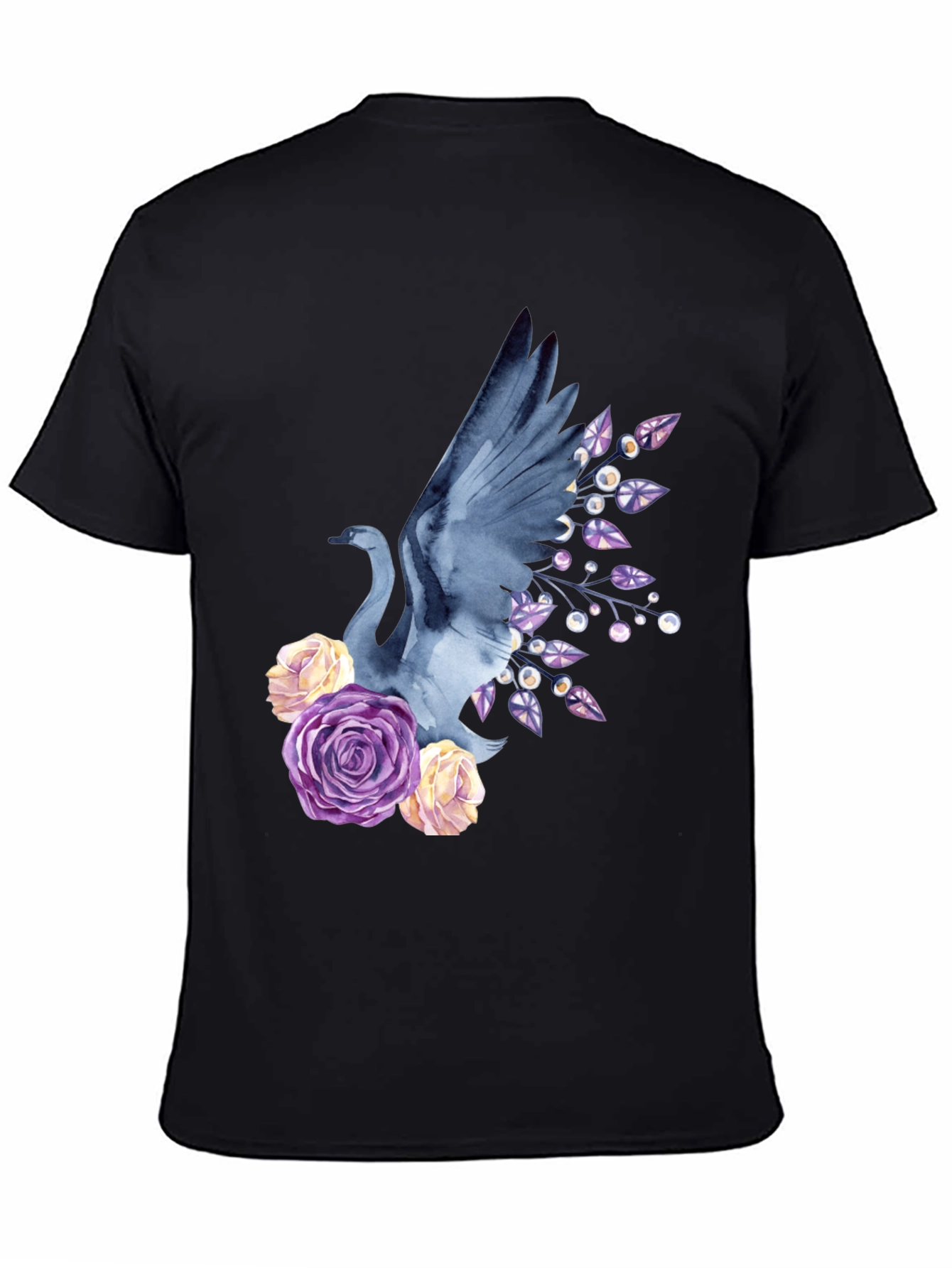 Swan & Floral Graphic Tee