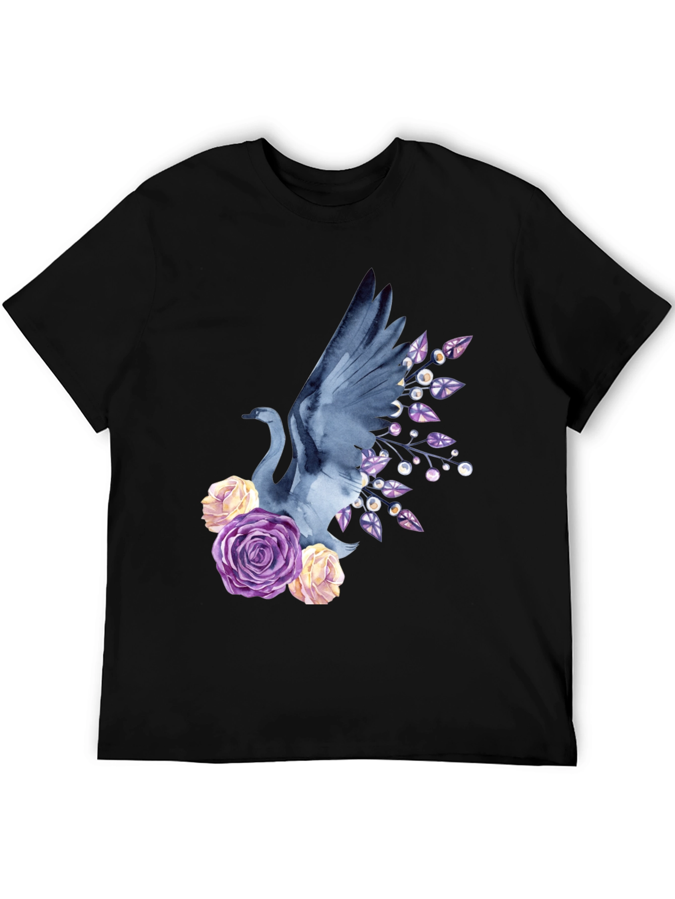 Swan & Floral Graphic Tee