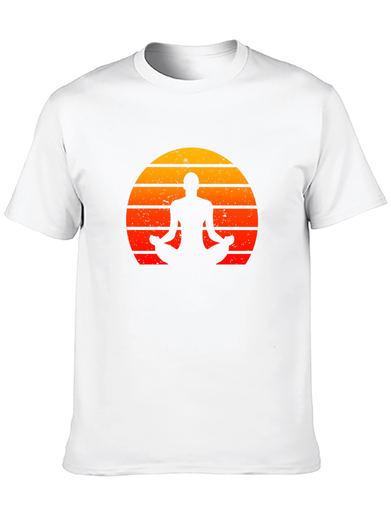 Yoga Silhouette Sunset Graphic T-Shirt