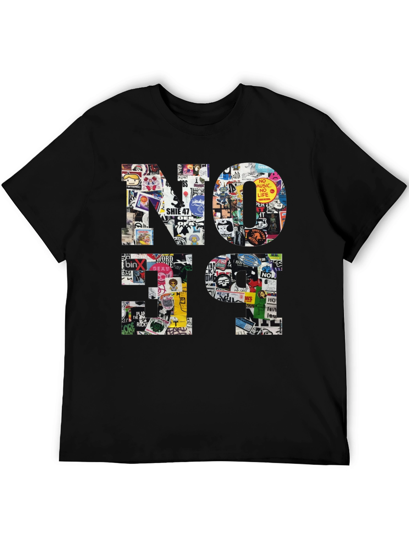 No Future Sticker Collage Graphic Tee