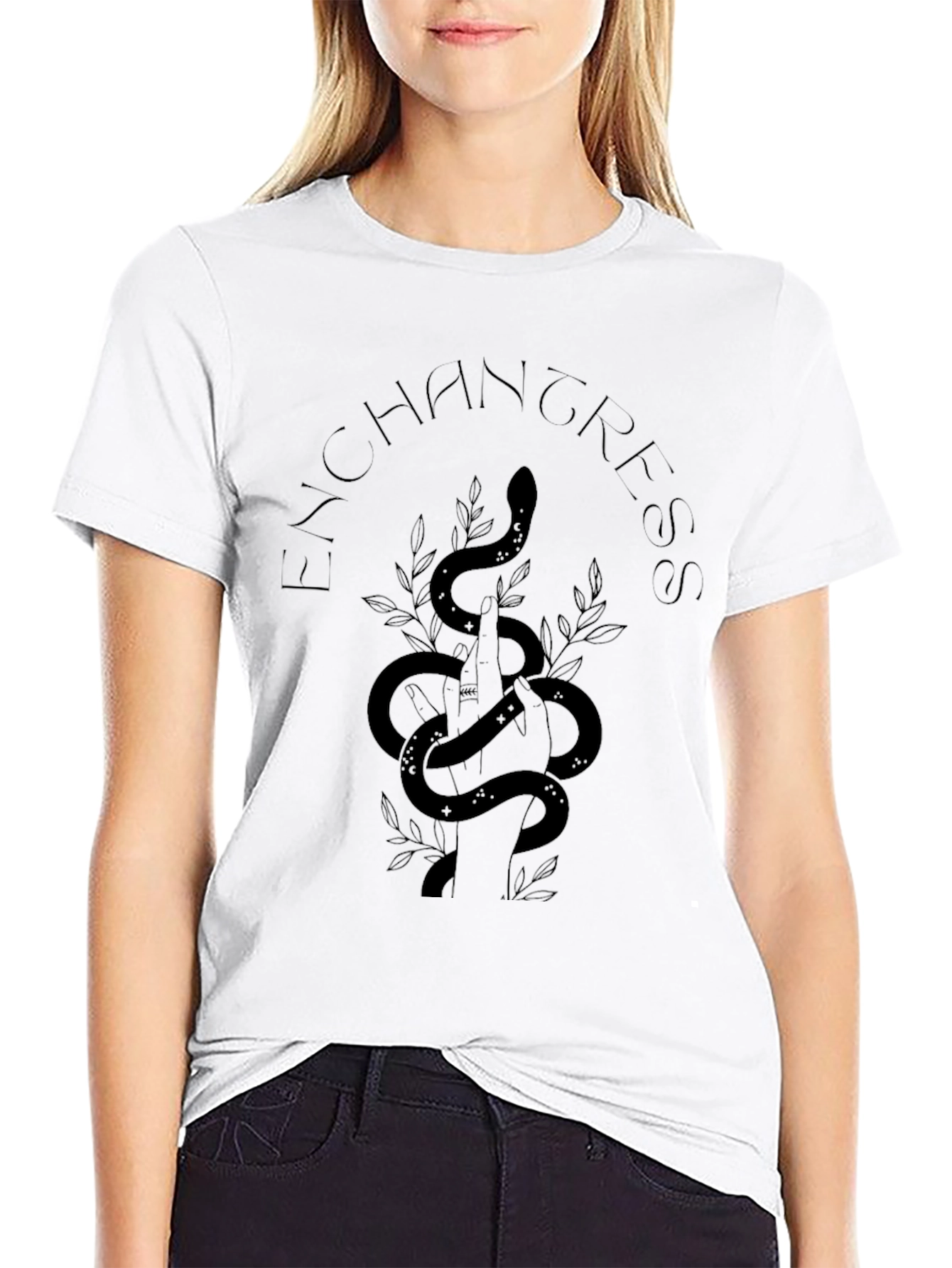 Enchantress Snake Graphic Black T-Shirt