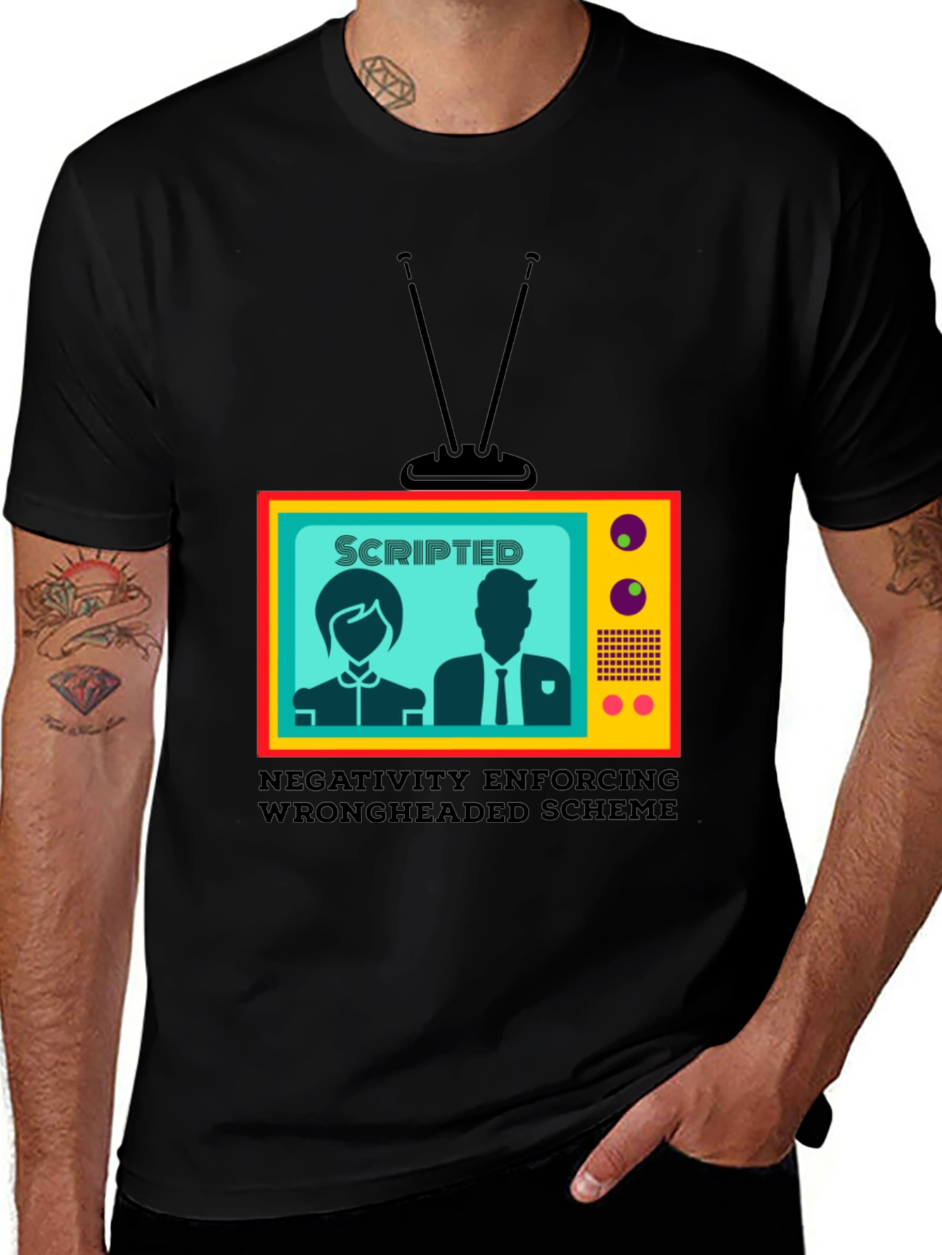 Scripted TV Show T-Shirt - Enforcing Wrongheaded Scheme