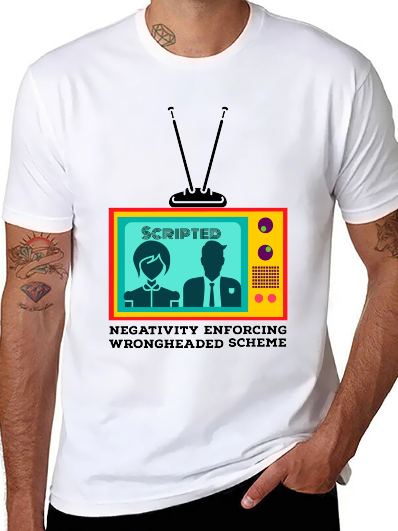Scripted TV Show T-Shirt - Enforcing Wrongheaded Scheme