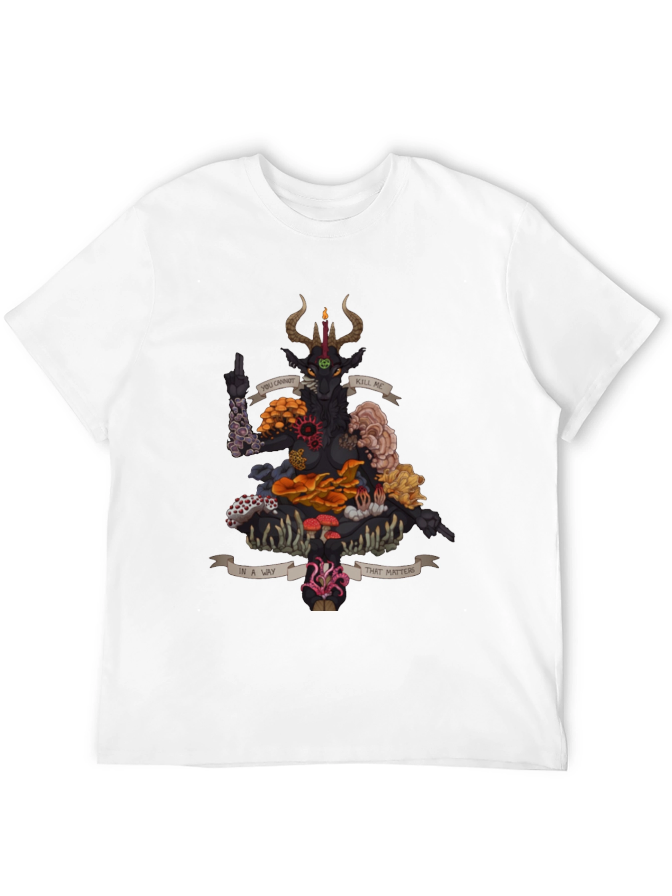 Baphomet Mushroom Black Graphic Tee