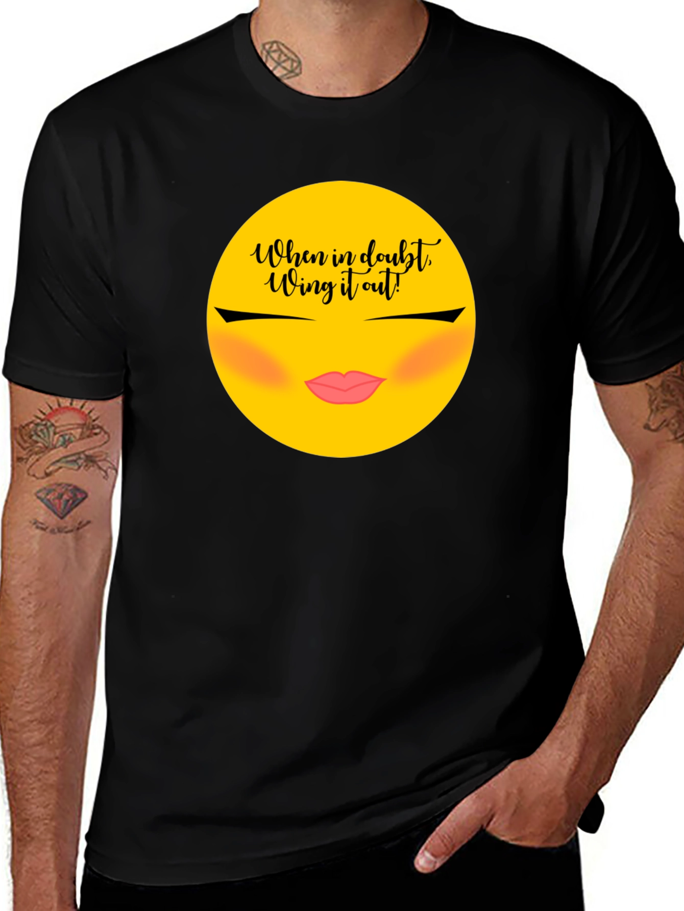 Wing It Out Graphic Tee - Trendy Slogan Shirt
