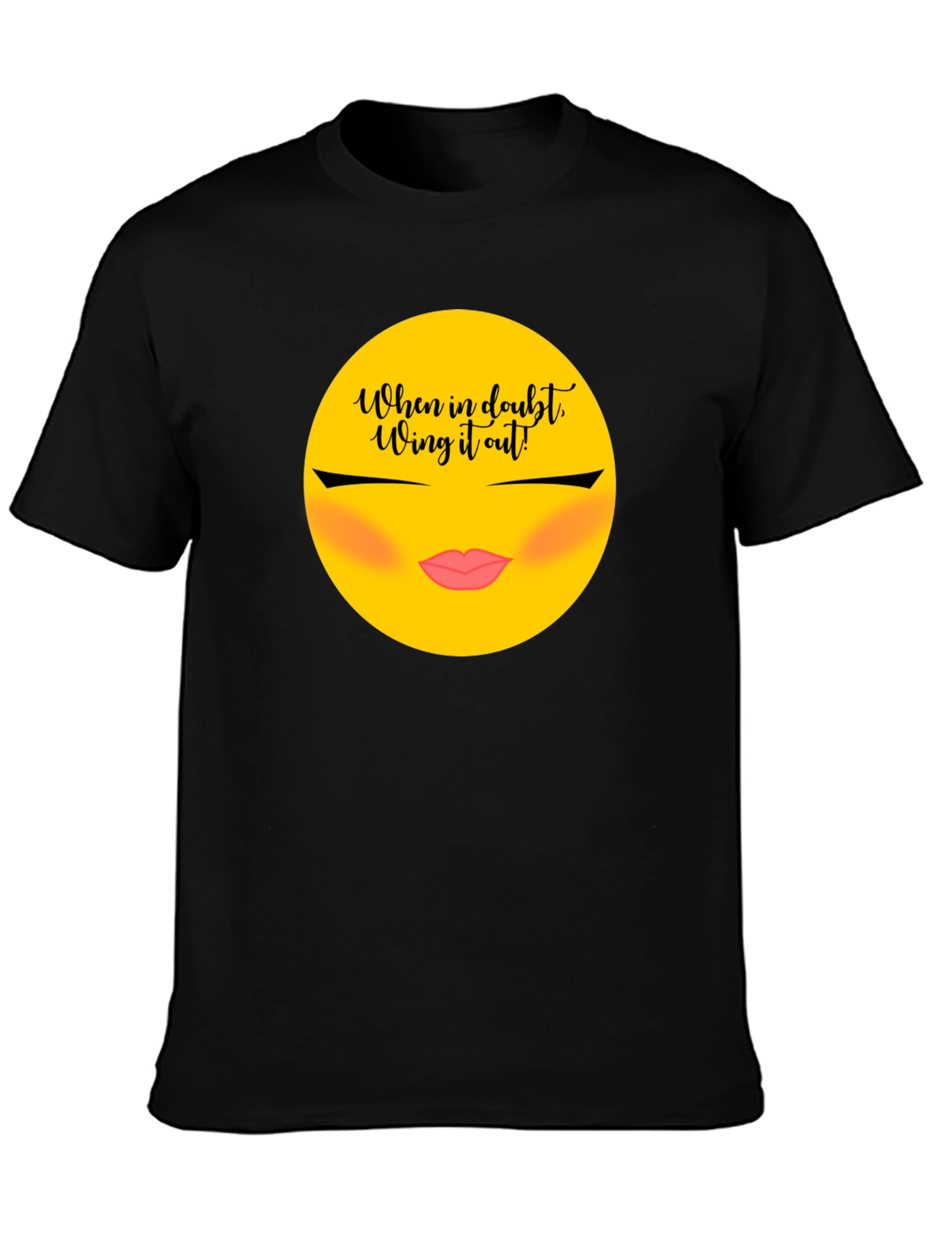 Wing It Out Graphic Tee - Trendy Slogan Shirt