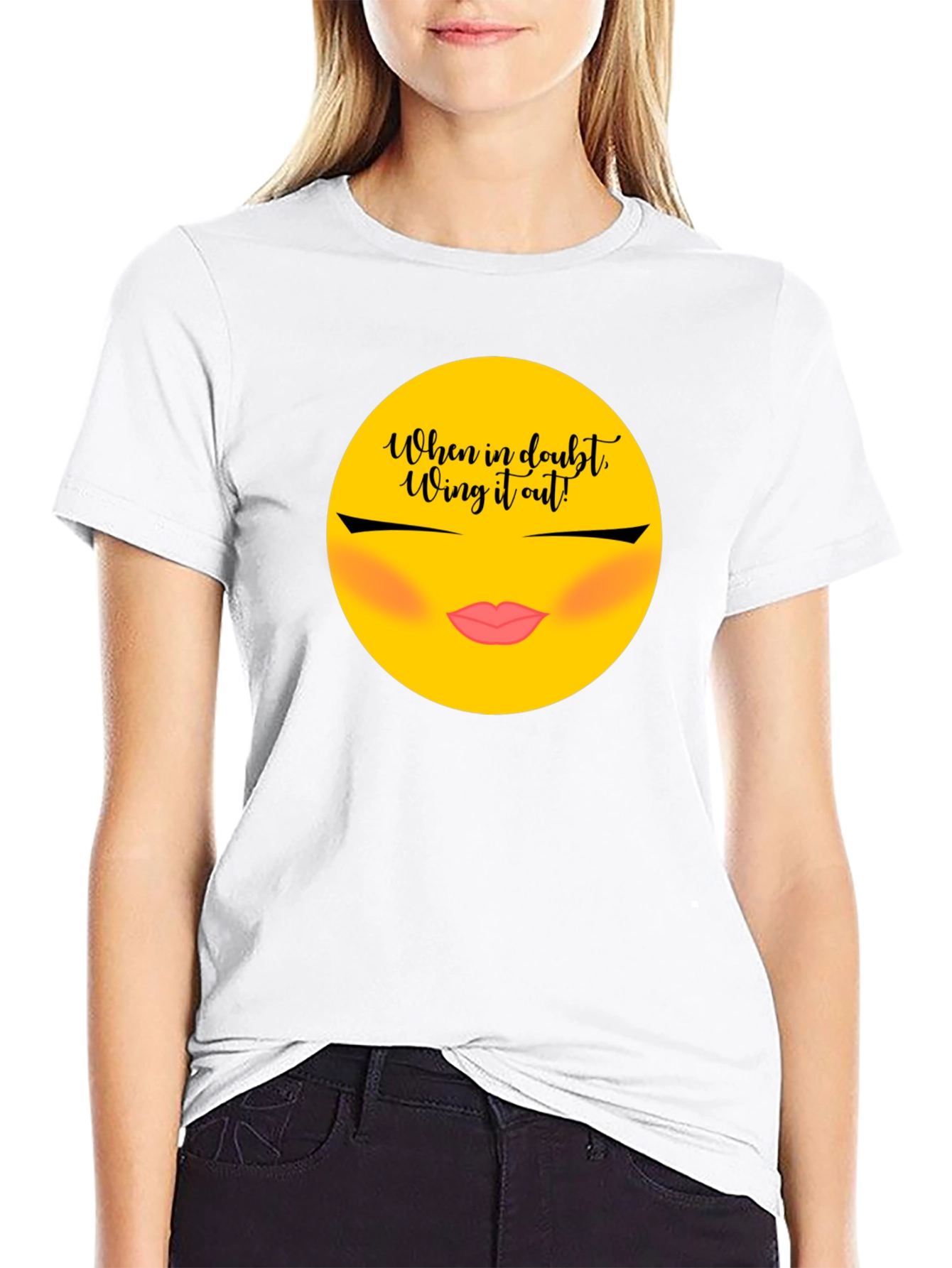 Wing It Out Graphic Tee - Trendy Slogan Shirt