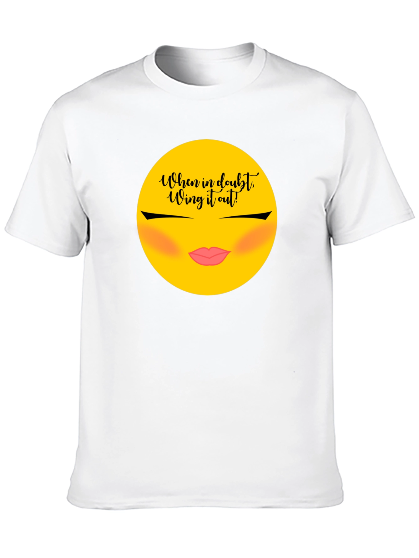 Wing It Out Graphic Tee - Trendy Slogan Shirt