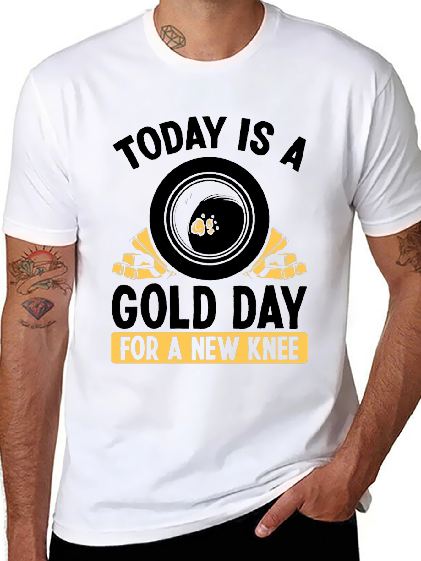 Gold Day New Knee Graphic Tee
