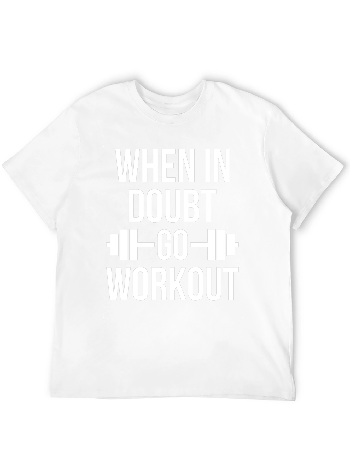 When in Doubt Workout Black Graphic Tee