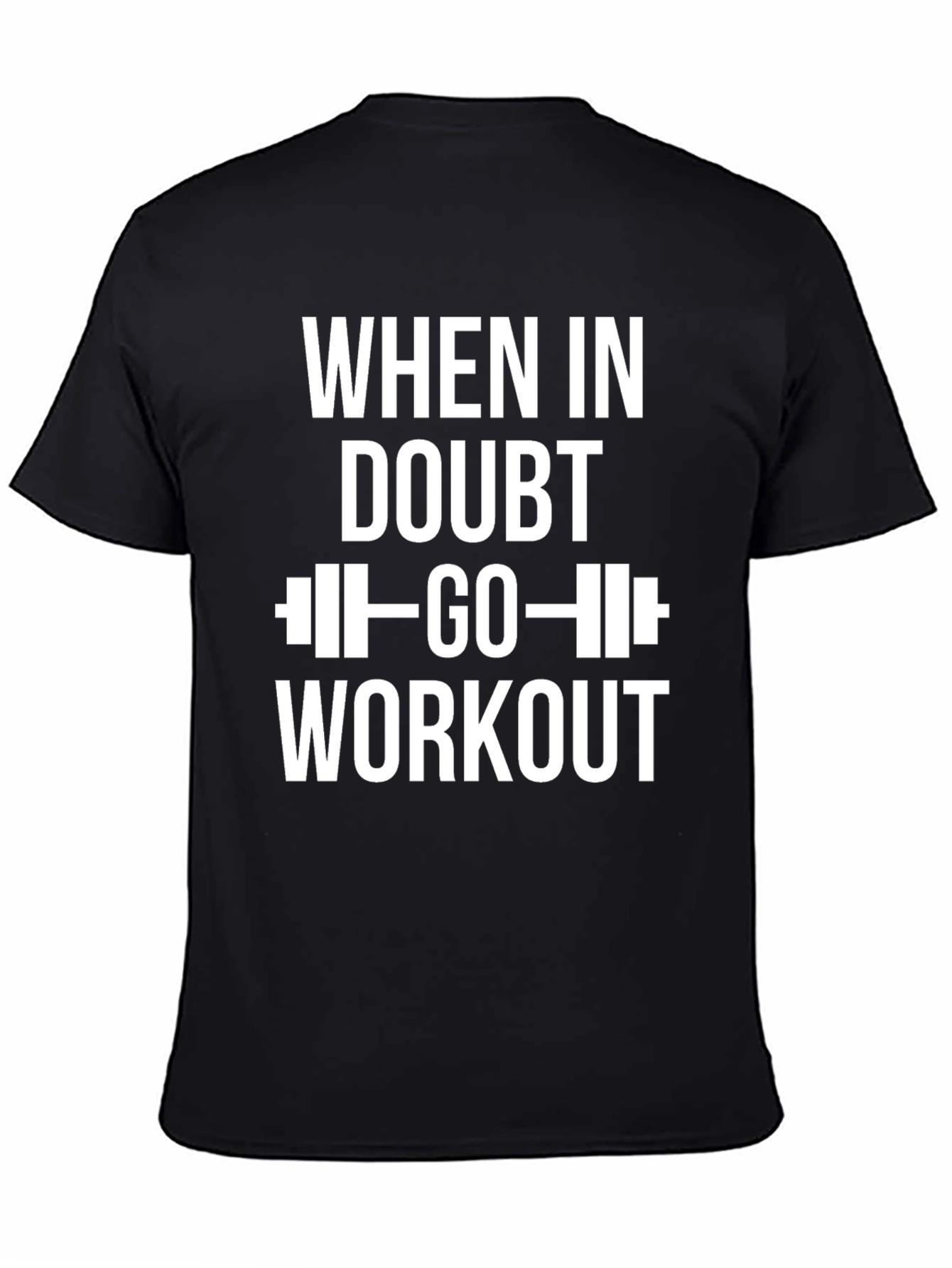When in Doubt Workout Black Graphic Tee