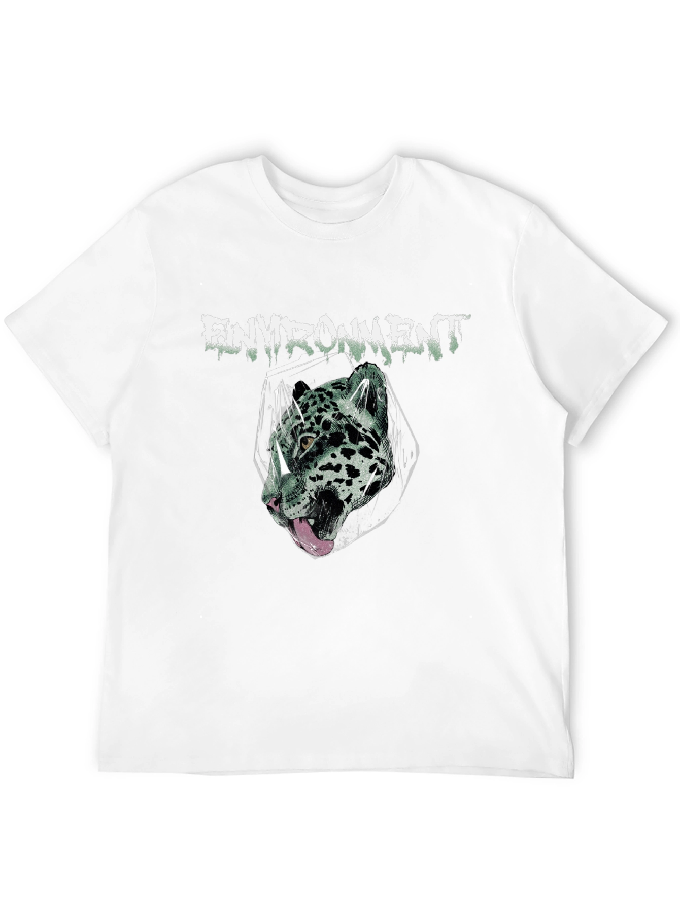 Environment Jaguar Graphic Print Black T-Shirt