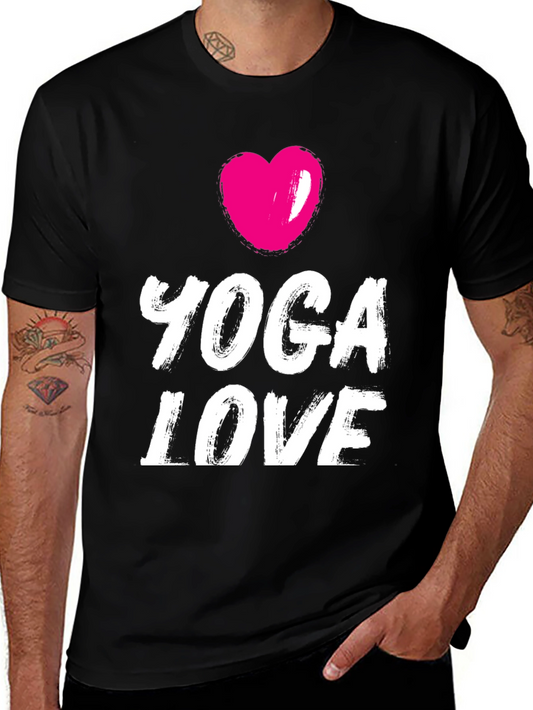 Yoga Love Graphic Tee - Black