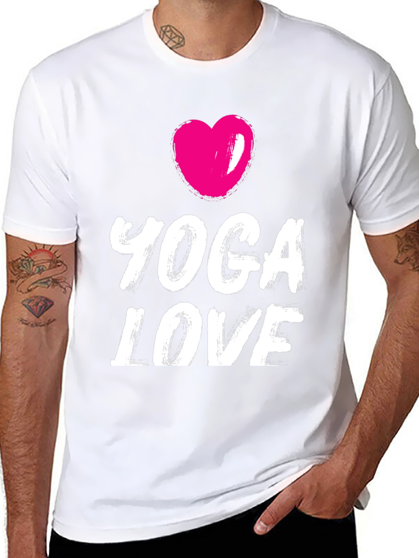 Yoga Love Graphic Tee - Black