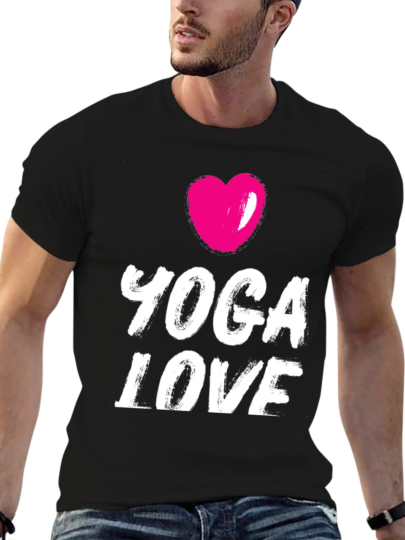 Yoga Love Graphic Tee - Black