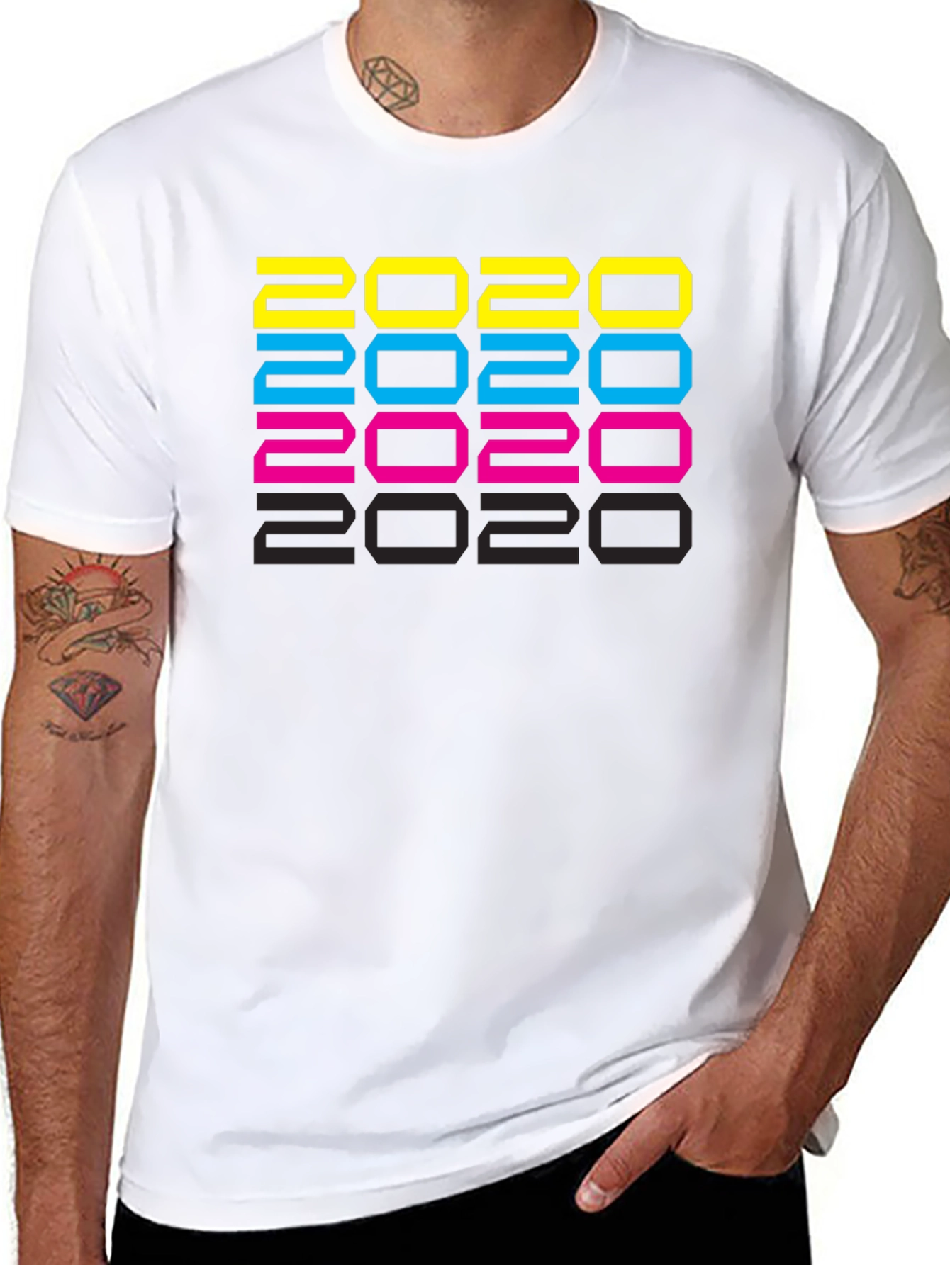 2020 Graphic T-Shirt - Retro Style Print Tee