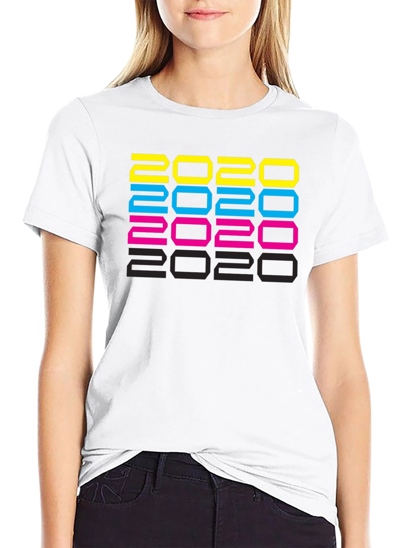 2020 Graphic T-Shirt - Retro Style Print Tee
