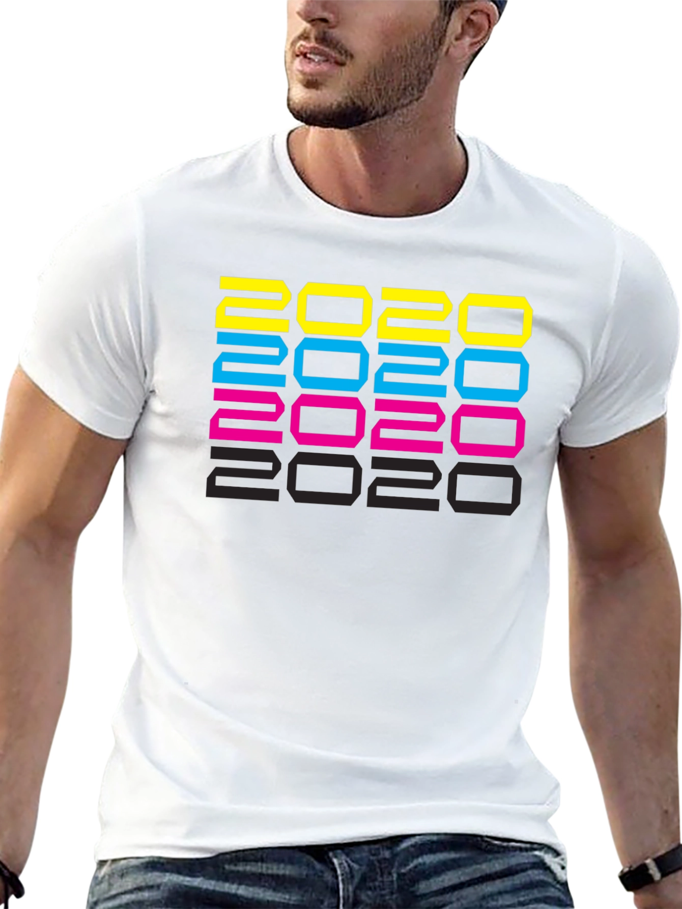 2020 Graphic T-Shirt - Retro Style Print Tee