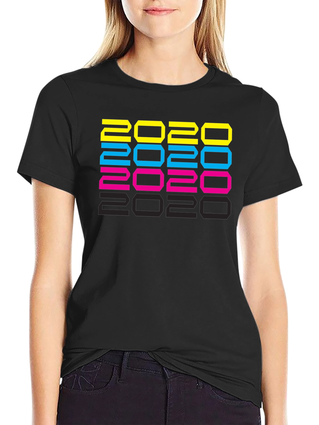 2020 Graphic T-Shirt - Retro Style Print Tee