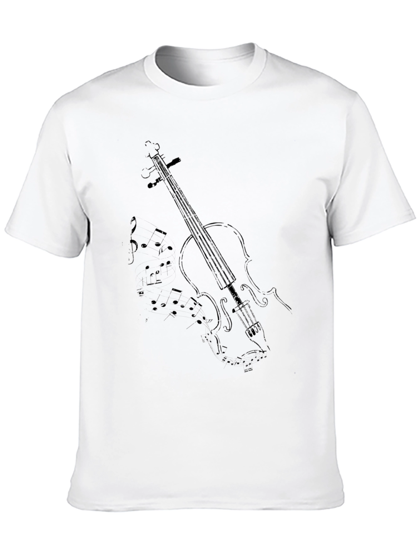 Violin Graphic Tee - Musicians Black T-Shirt