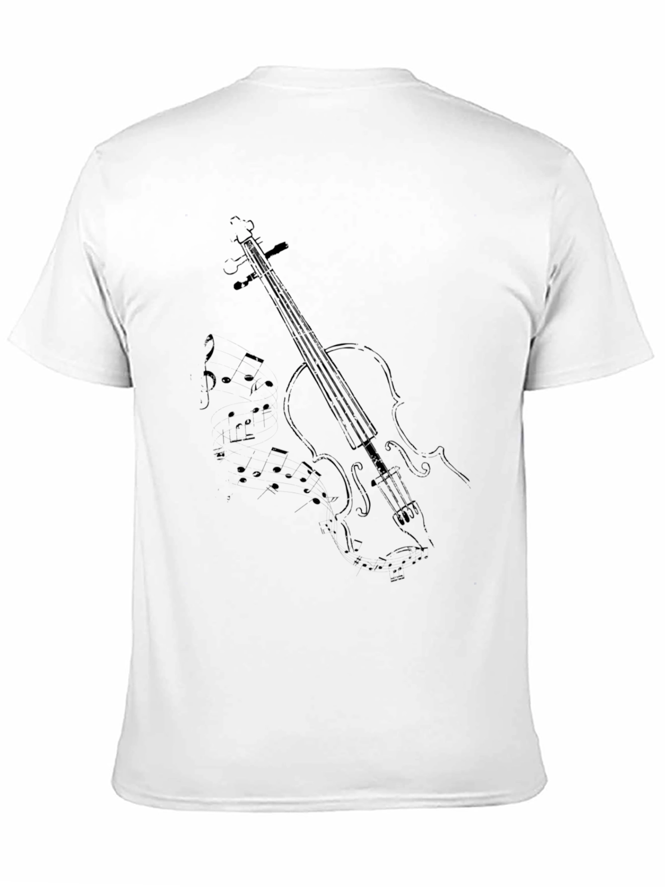 Violin Graphic Tee - Musicians Black T-Shirt