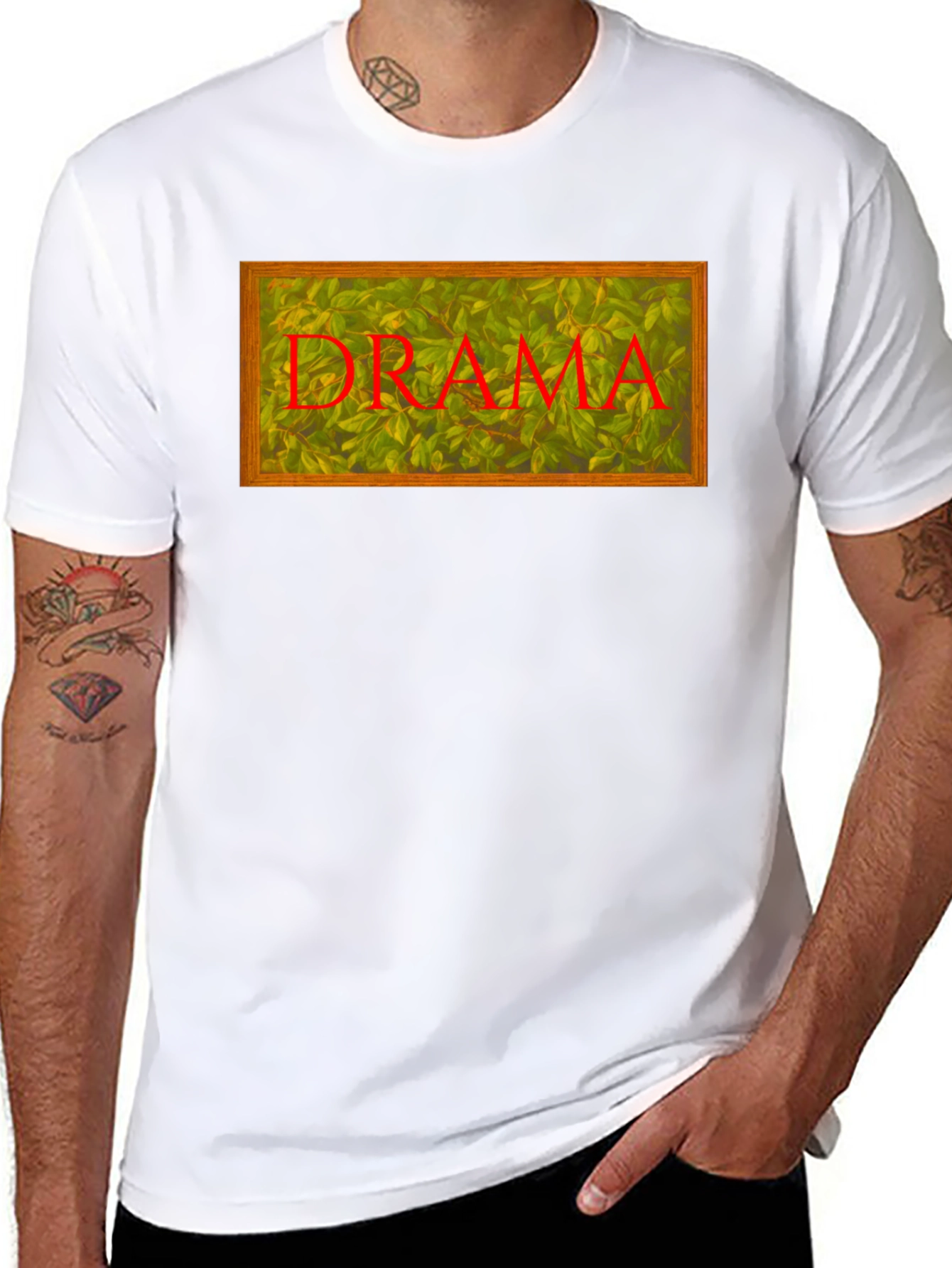 Drama Leaves T-Shirt - Unique Design