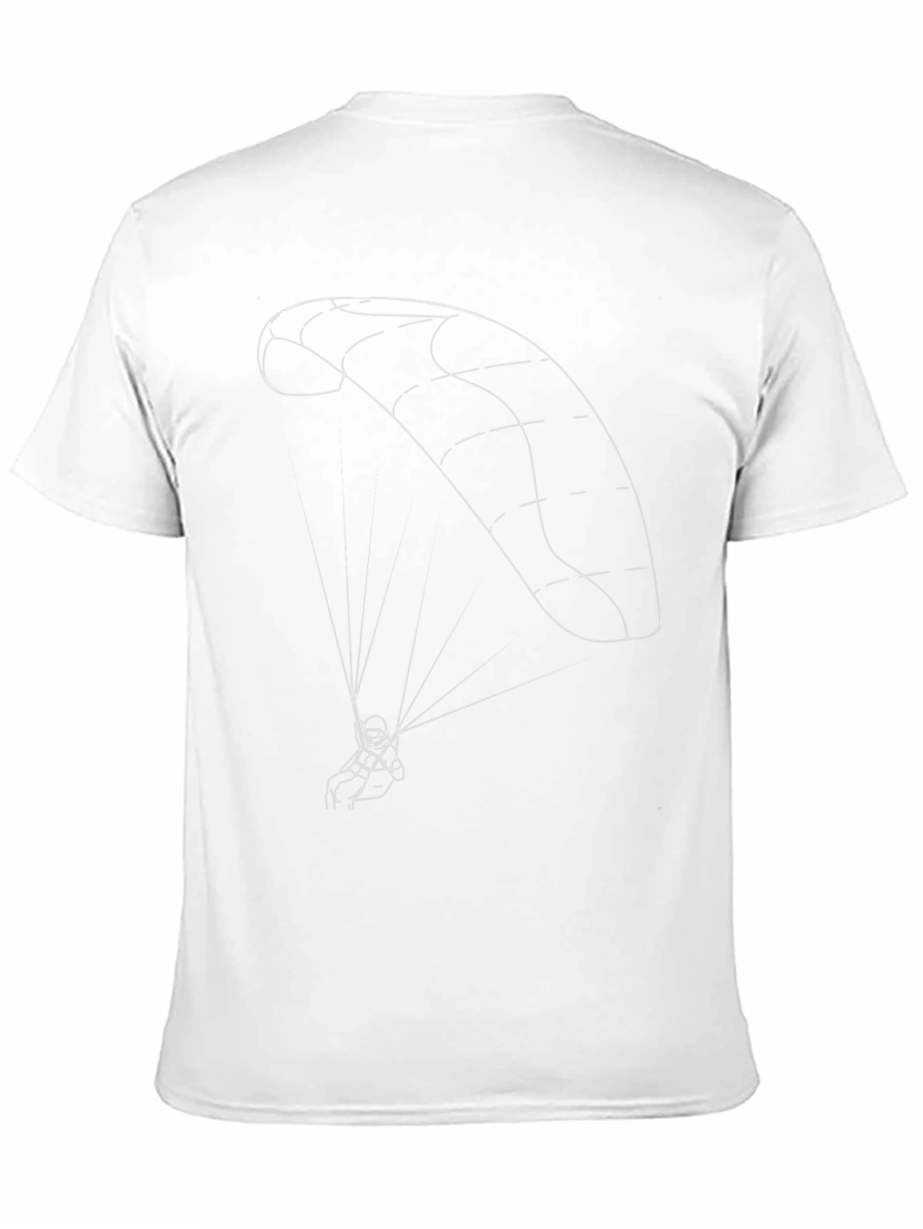 Paragliding Graphic Tee - Black Cotton T-Shirt