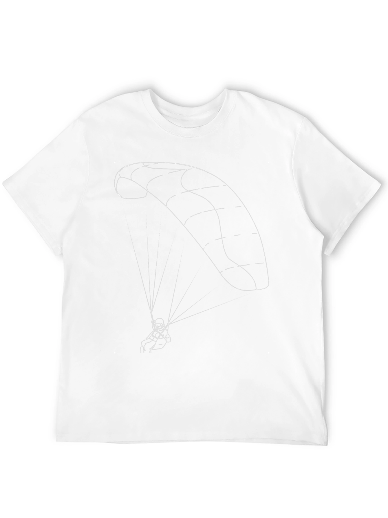 Paragliding Graphic Tee - Black Cotton T-Shirt