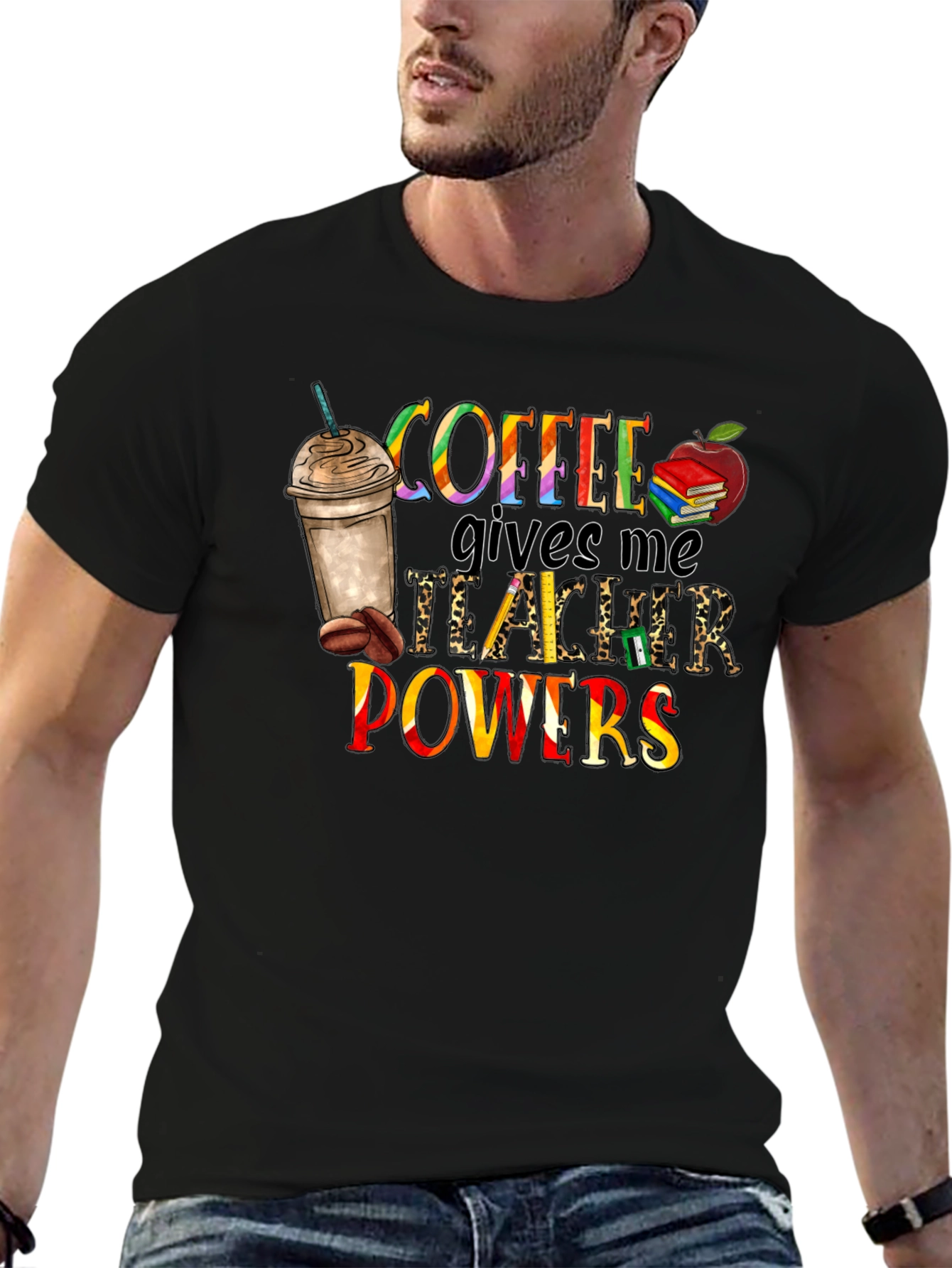 Coffee Teacher Powers Graphic Tee