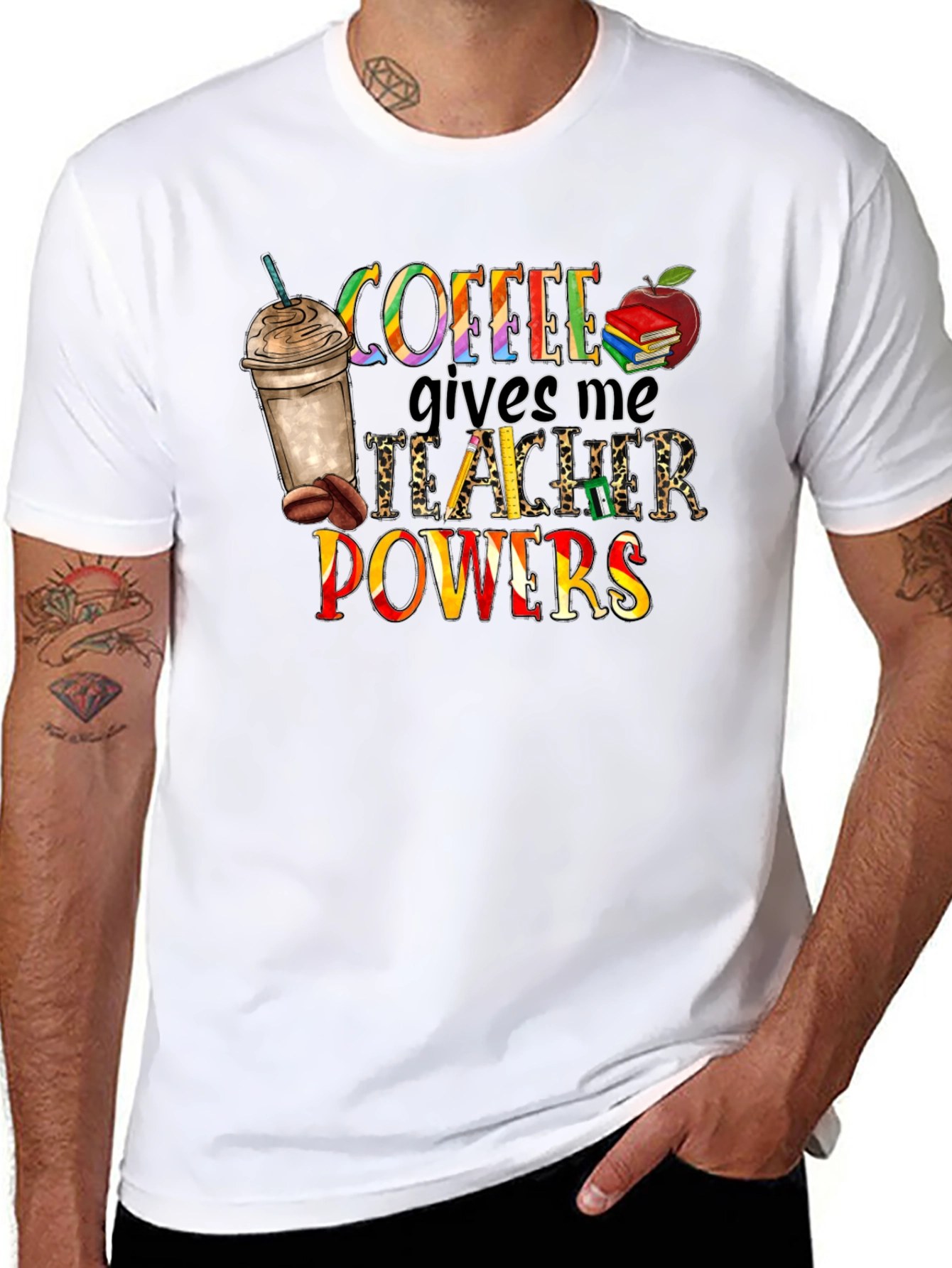 Coffee Teacher Powers Graphic Tee