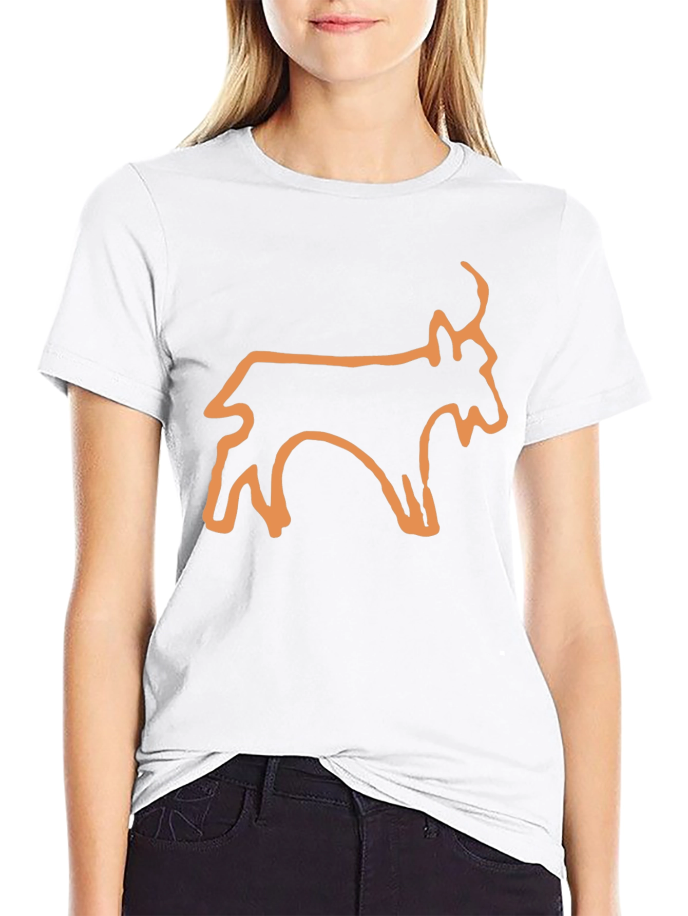 Minimalist Goat Outline Tee