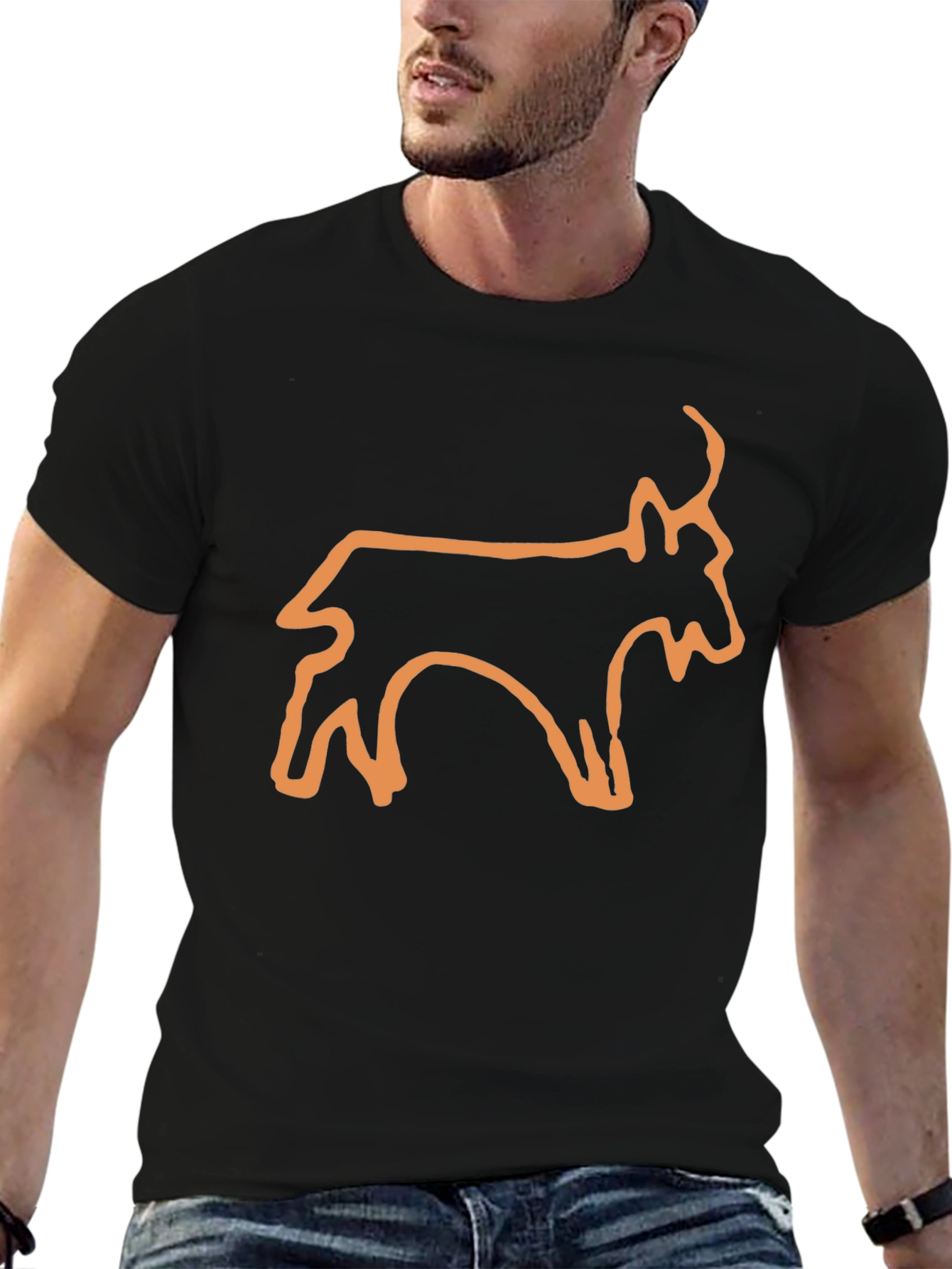 Minimalist Goat Outline Tee