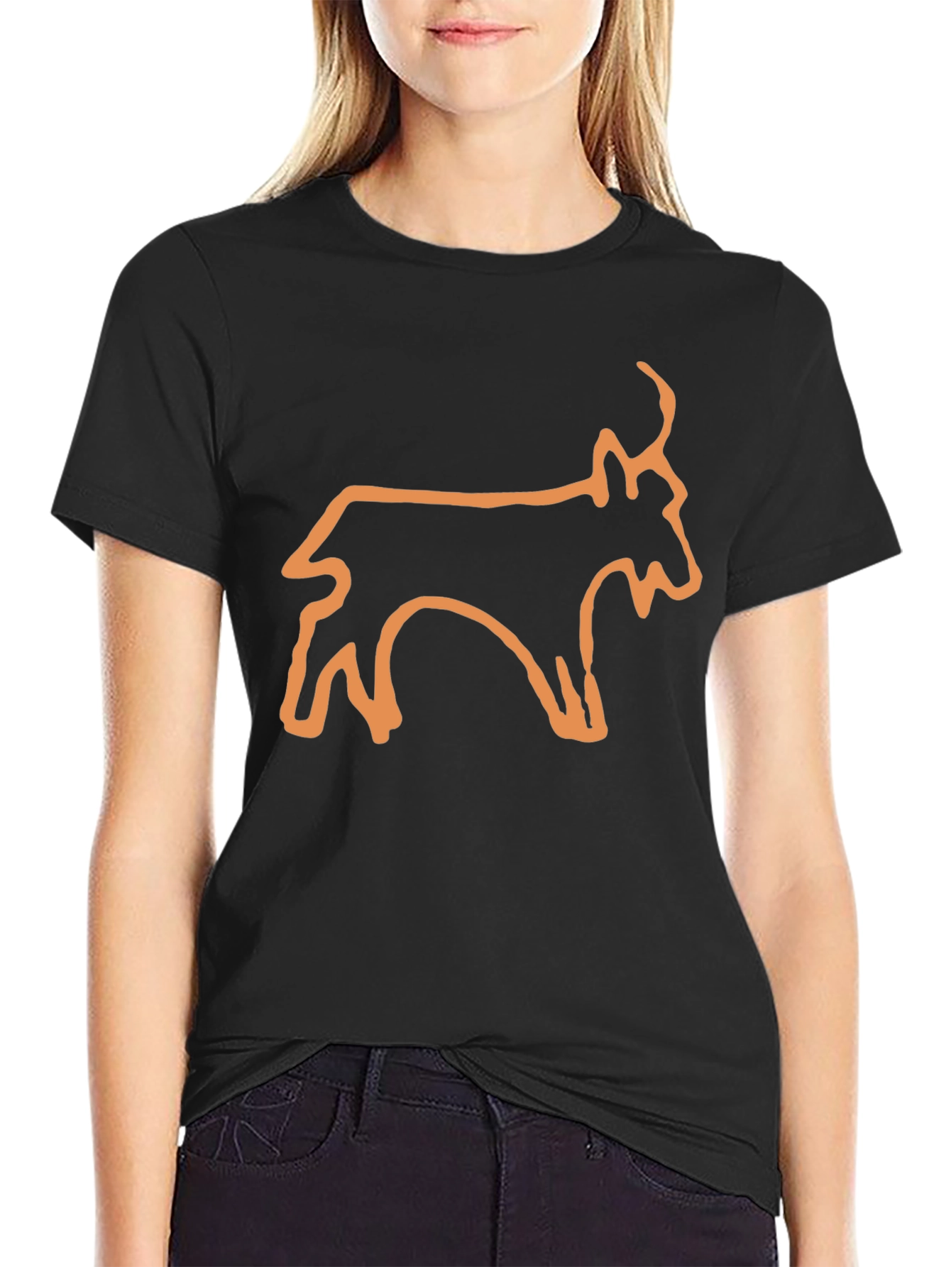 Minimalist Goat Outline Tee