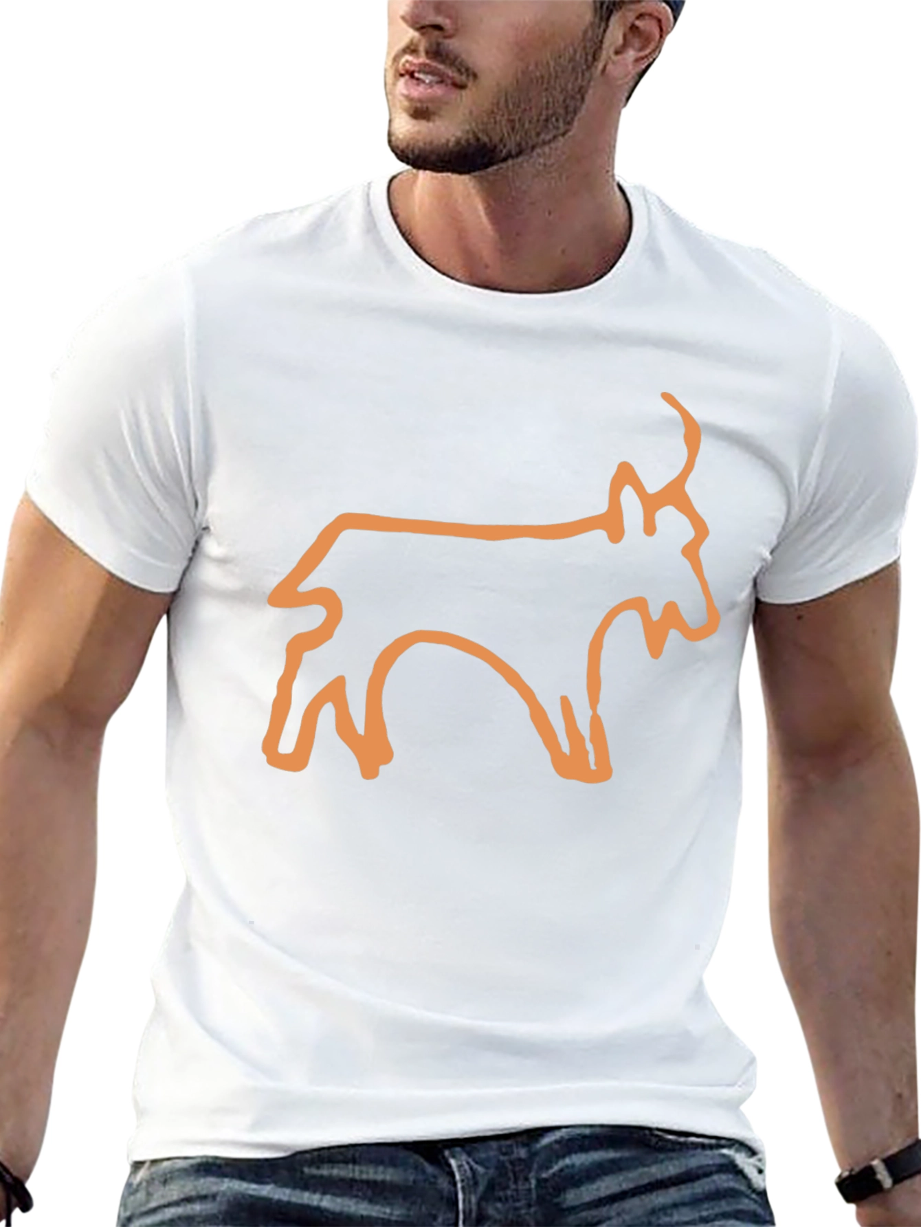 Minimalist Goat Outline Tee