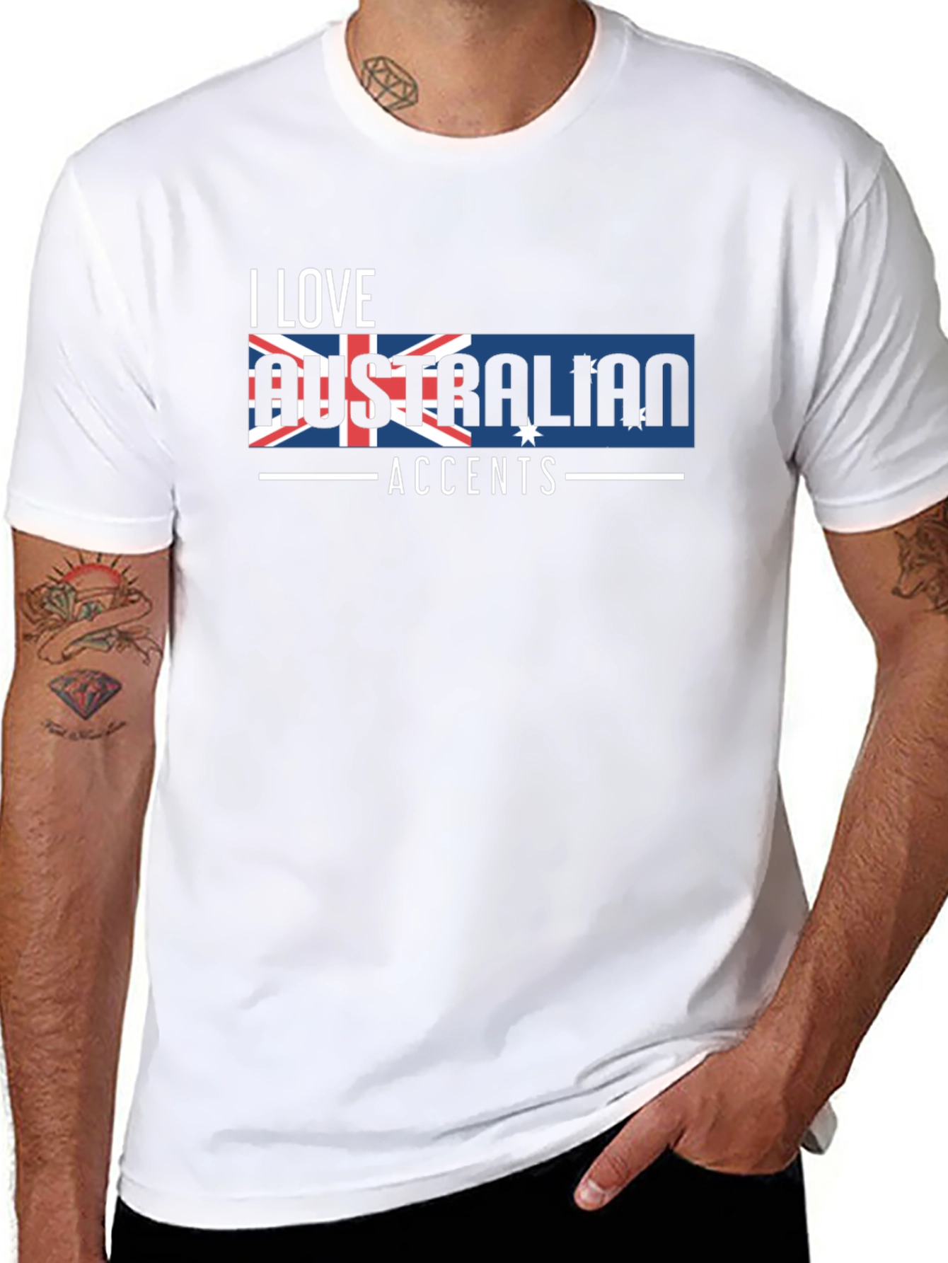 I Love Australian Accents Graphic Tee