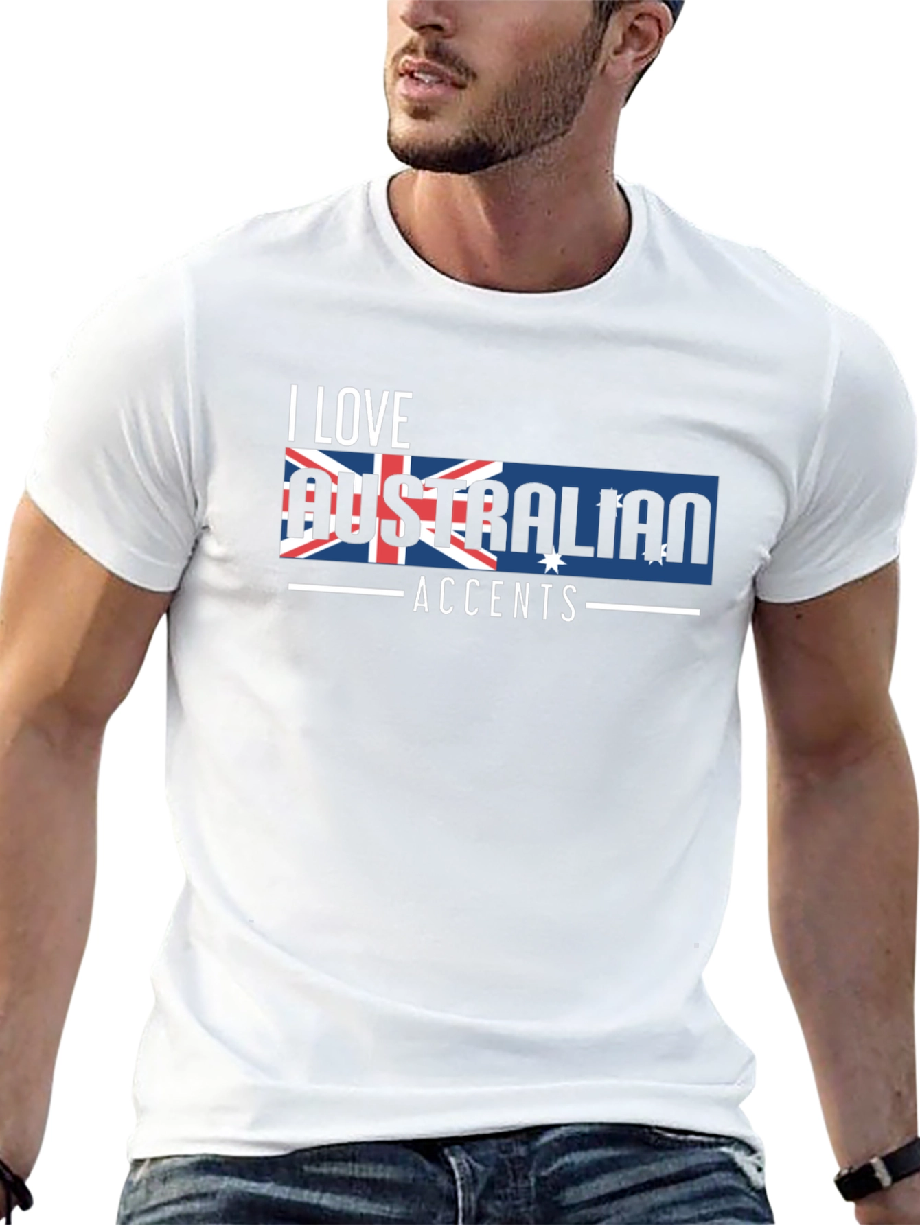 I Love Australian Accents Graphic Tee
