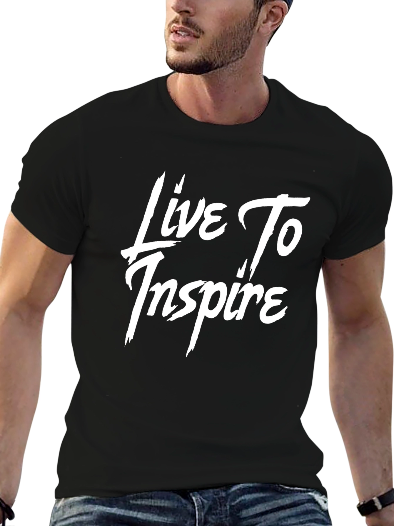 Live To Inspire Graphic T-Shirt - Black