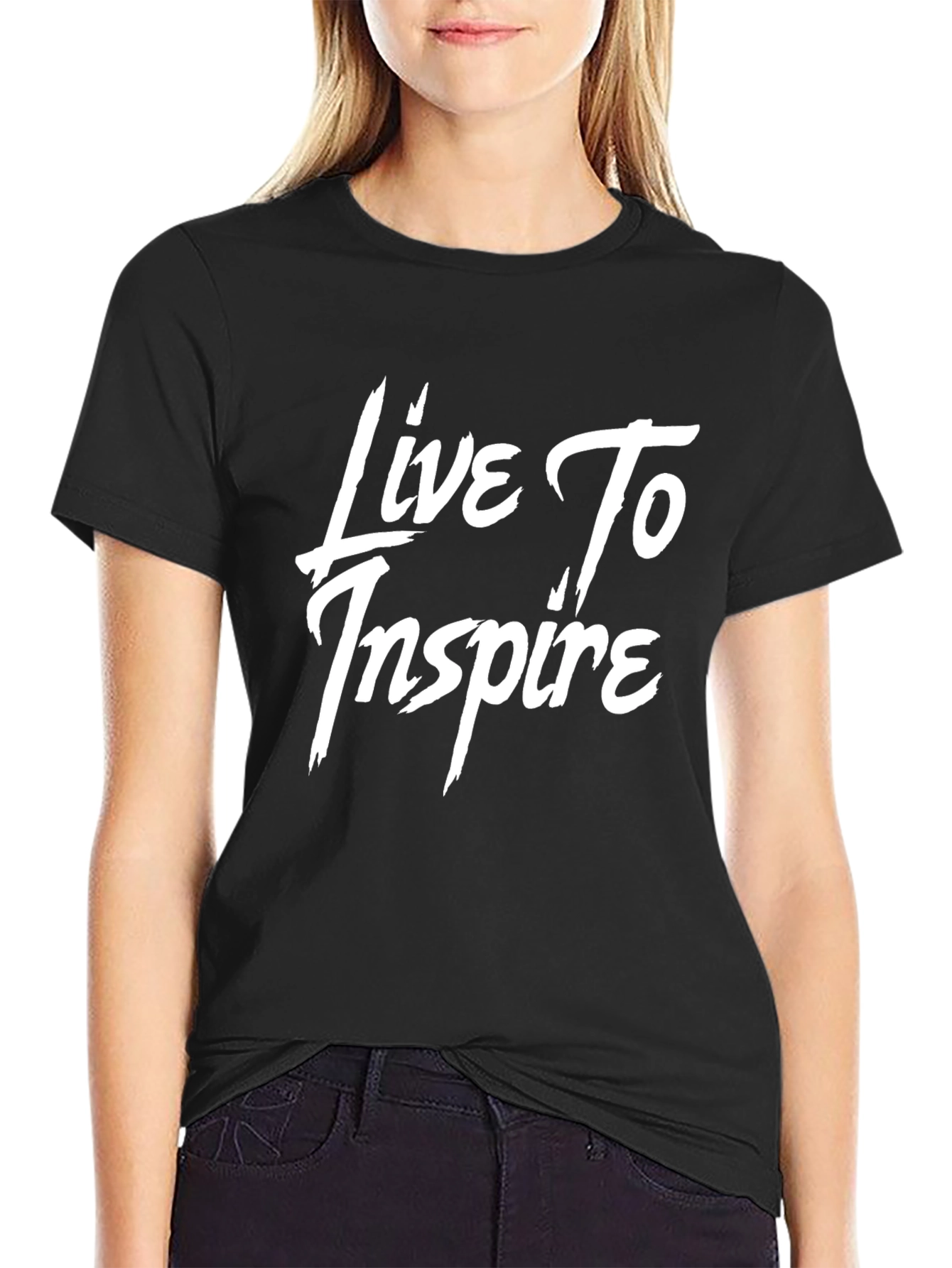 Live To Inspire Graphic T-Shirt - Black