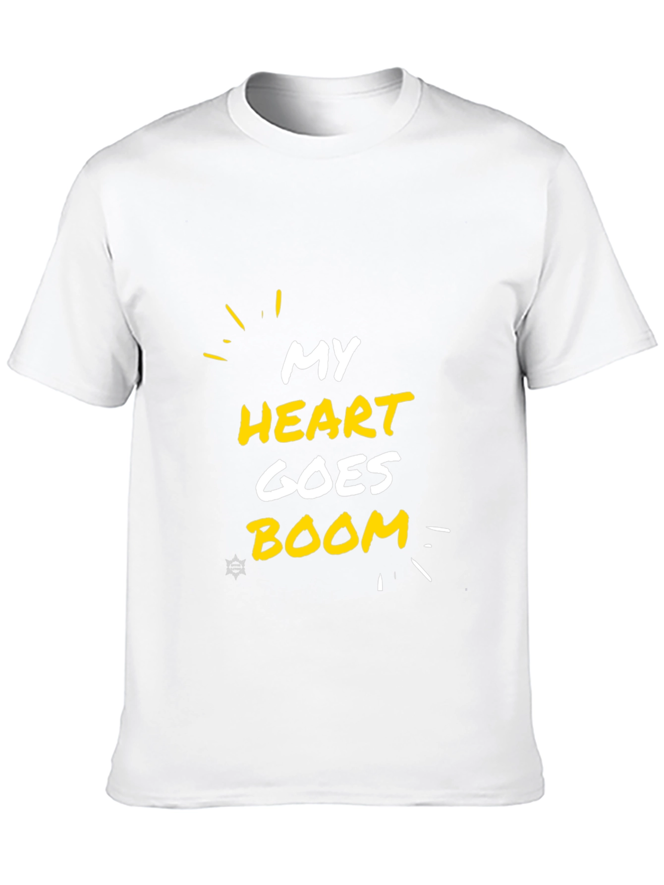 My Heart Goes Boom Black Graphic Tee