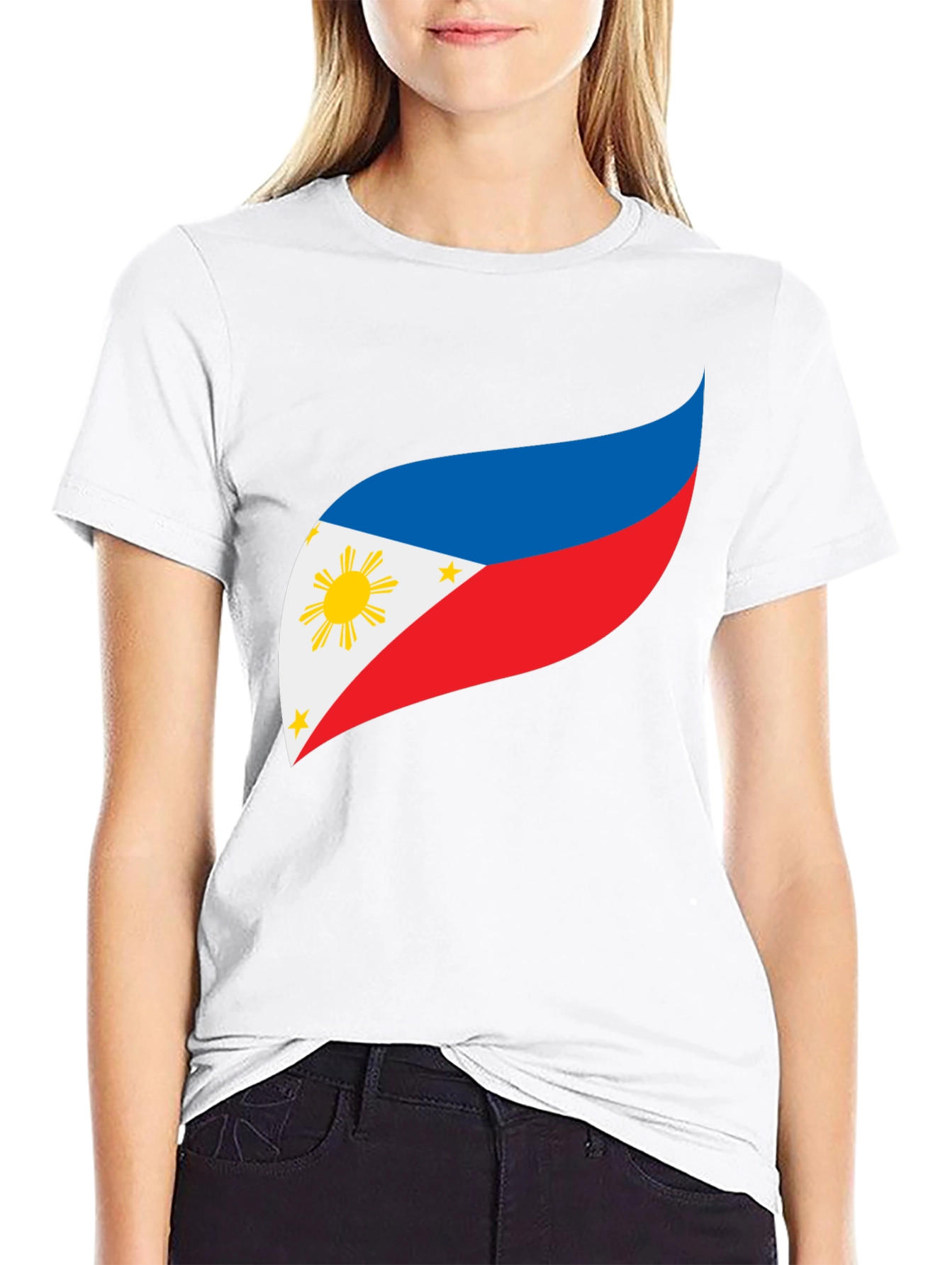 Philippines Flag Graphic Tee - Black