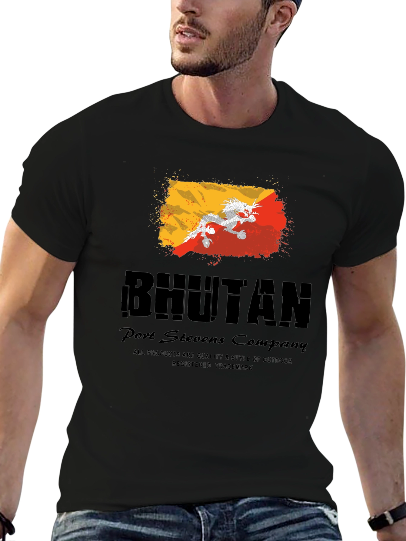 Bhutan Flag T-Shirt - Port Stevens Company